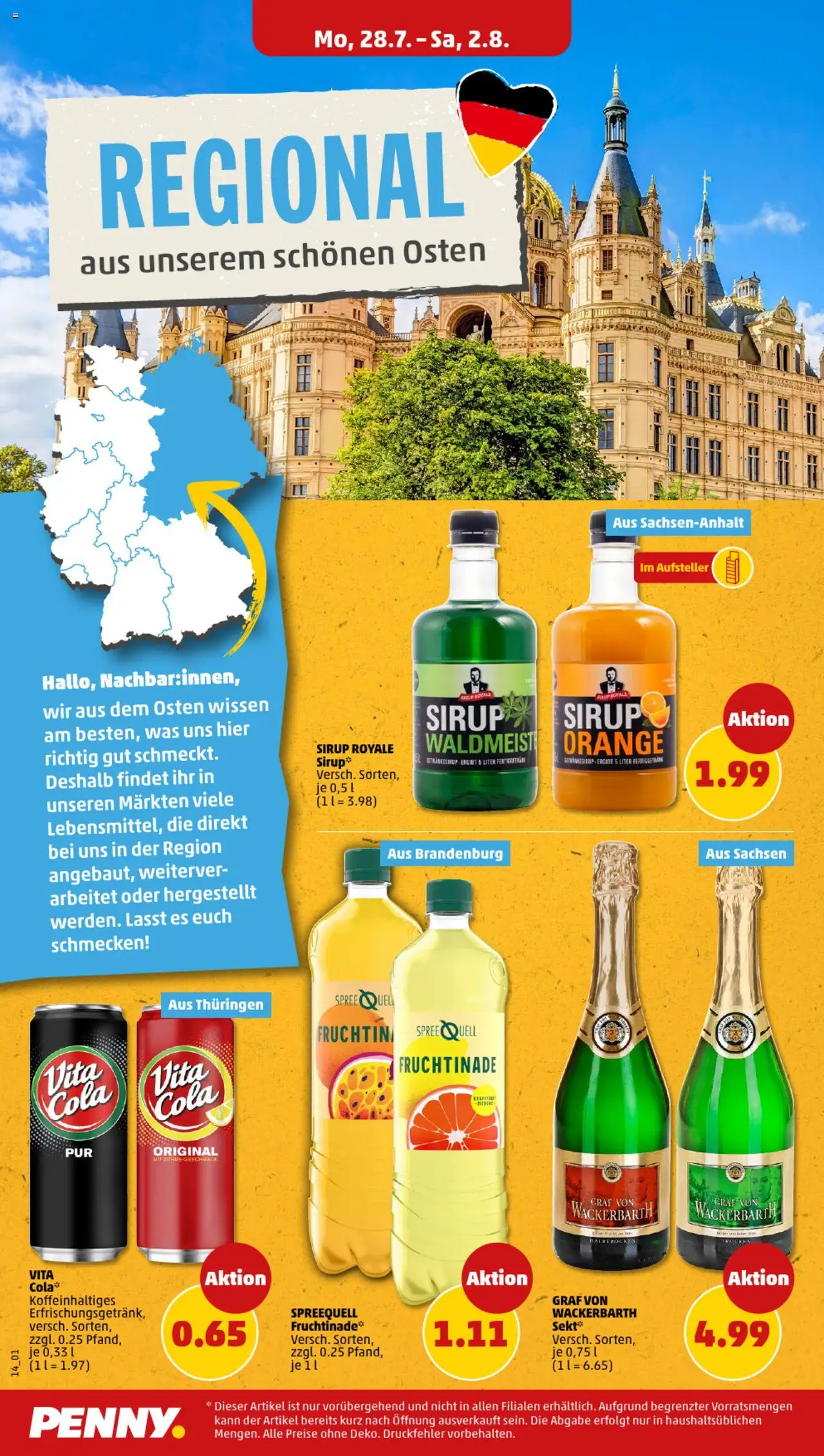 Penny Prospekt 	 - gültig ab dem 28.07.2025 | Seite: 14 | Produkte: Cola, Sirup