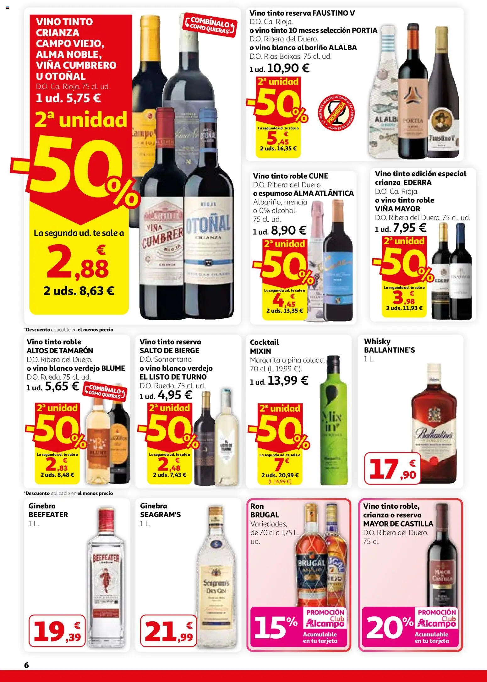 Alcampo - HG Catalán │ válido desde el 26.02.2026 | Página: 6 | Productos: Piña, Ginebra, Té, Whisky