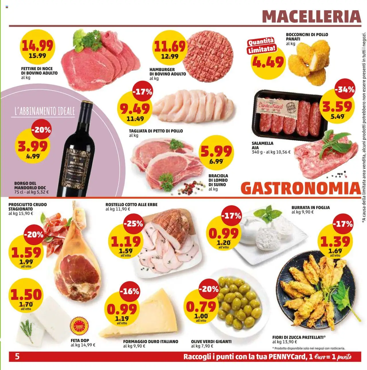 Volantino PENNY del 11.09.2025 | Pagina: 5 | Prodotti: Petto di Pollo, Suino, Prosciutto, Feta