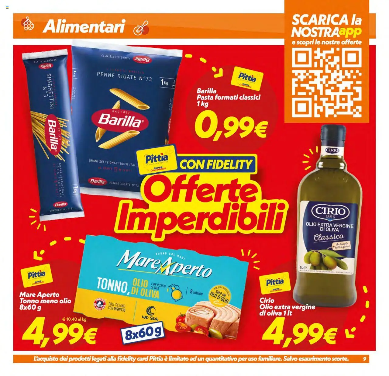Volantino SuperConveniente del 12.08.2025 | Pagina: 9 | Prodotti: Sale, Olio, Tonno, Penne
