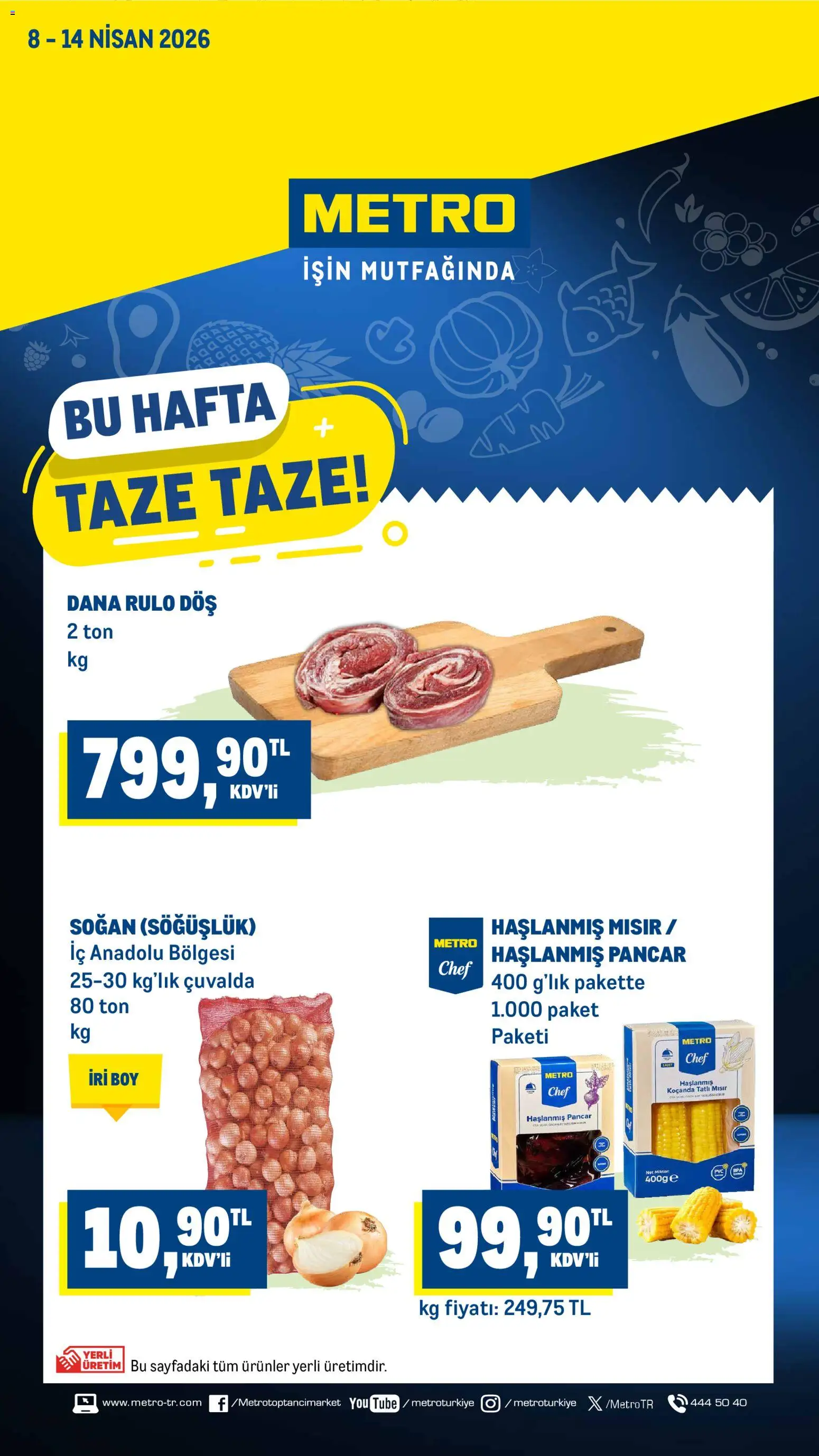 Metro Katalog - 08.04.2026 tarihinden itibaren geçerlidir | Sayfa: 1 | Ürünler: Soğan, Pancar, Mısır