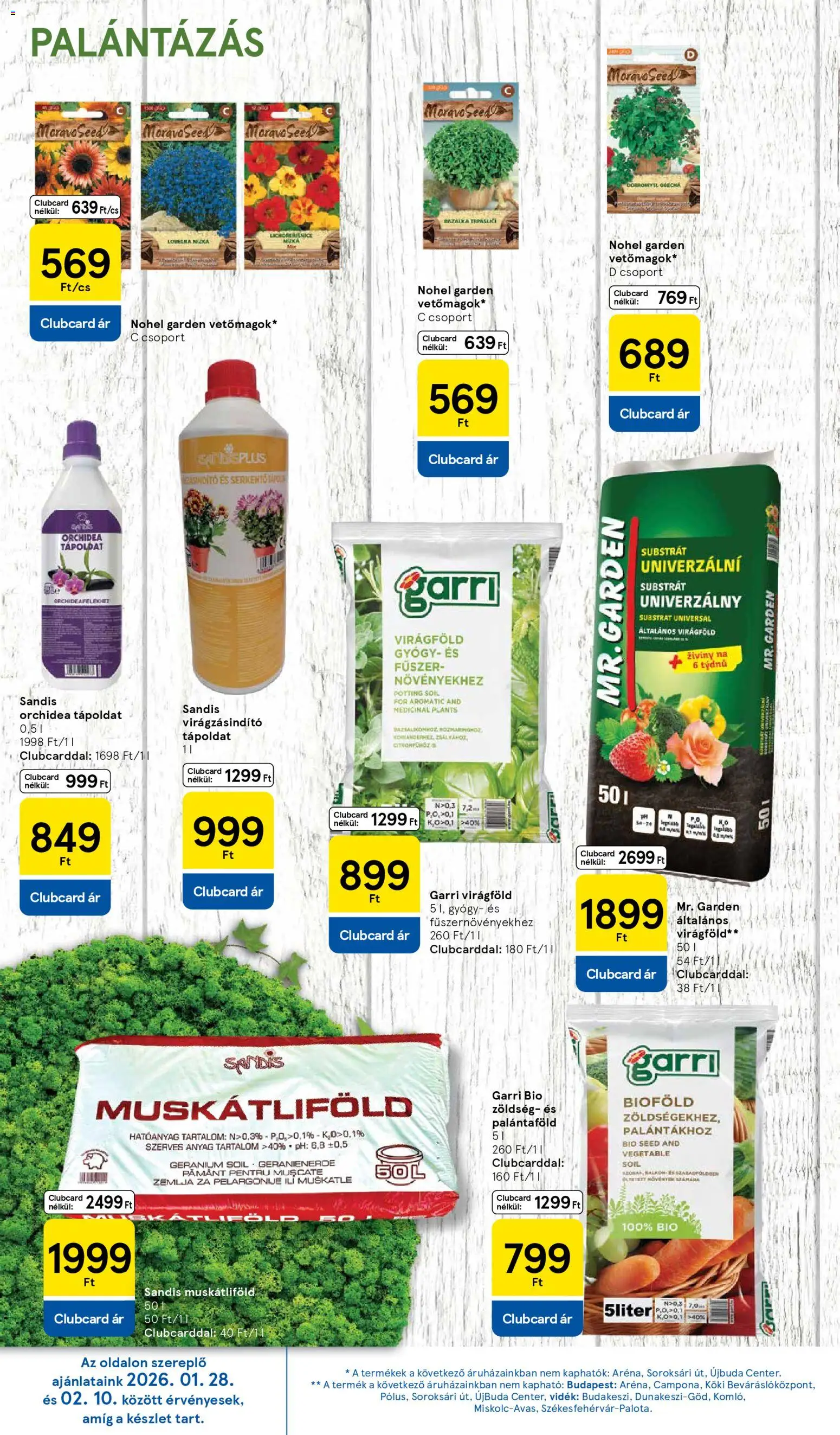 Tesco akciós ujság - amely érvényes a következő dátumtól: 05.02.2026 | Oldal: 14 | Termékek: Orchidea, Tápoldat, Virágföld, Zöldség