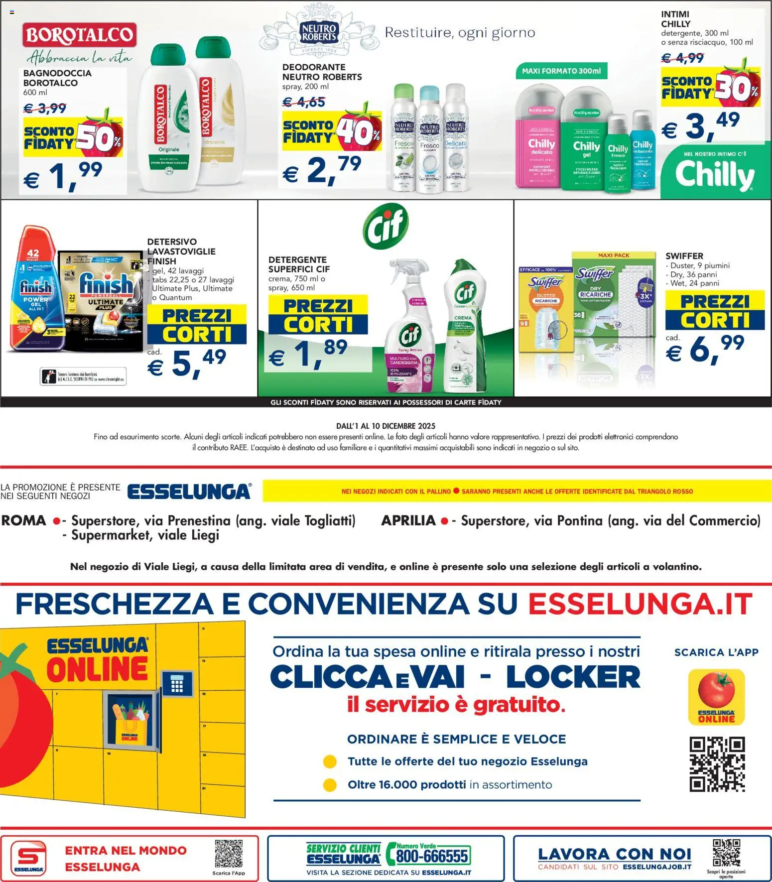 Volantino Esselunga S del 01.12.2025 | Pagina: 24 | Prodotti: Crema, Deodorante, Detergente, Candeggina