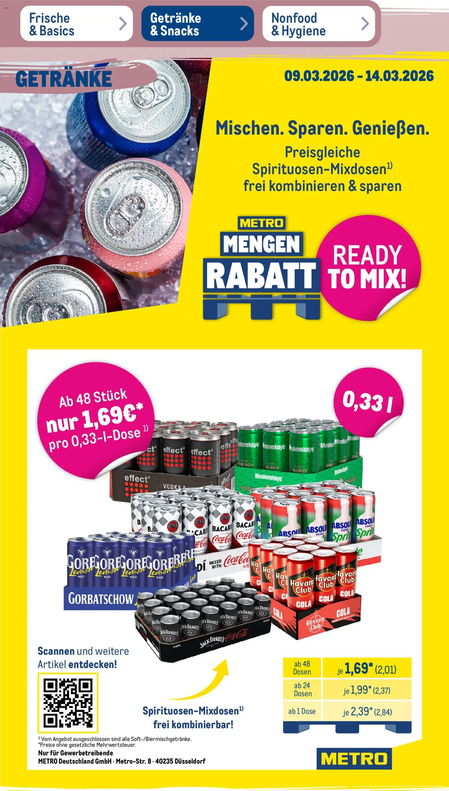 Metro Prospekt 	 – gültig ab 09.03.2026 | Seite: 37 | Produkte: Coca cola, Energy, Rum, Jack Daniel's