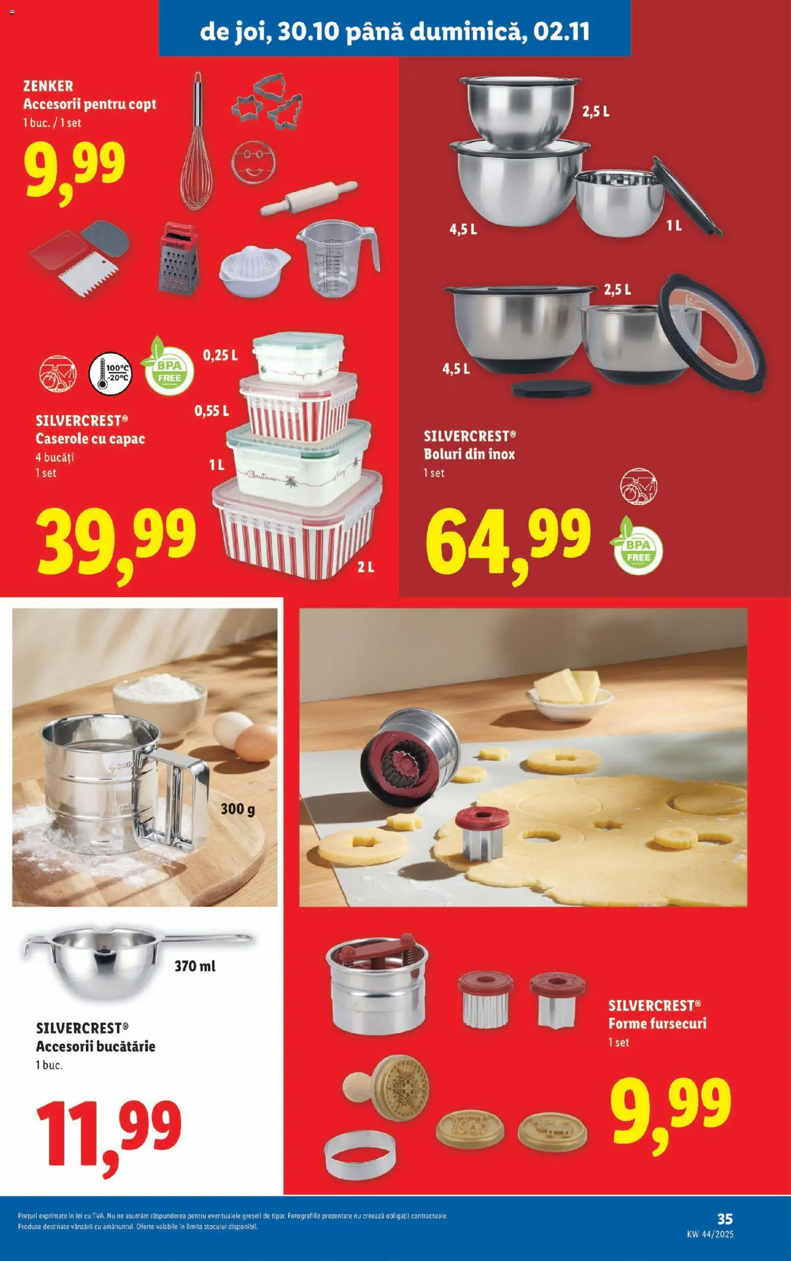 Noul catalog Lidl – valabil de la 27.10.2025 | Pagină: 35 | Produse: Caserole, Accesorii bucătărie, Bucătărie