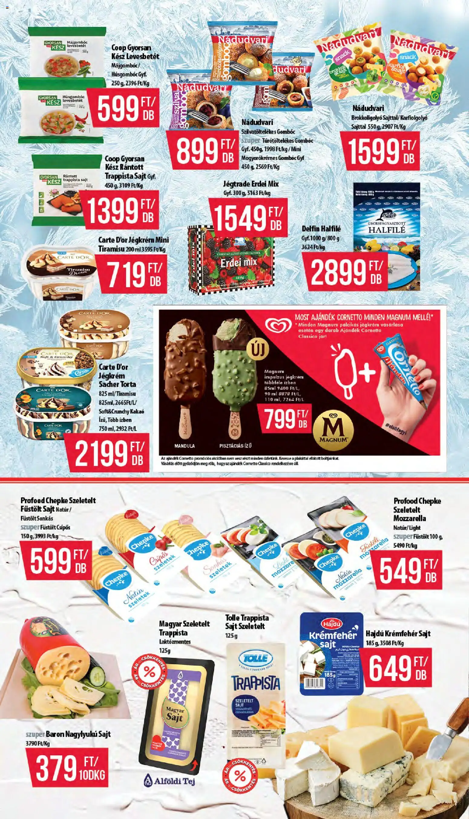 COOP akciós ujság - amely érvényes a következő dátumtól: 16.04.2026 | Oldal: 4 | Termékek: Tiramisu, Füstölt sajt, Mandula, Jégkrém