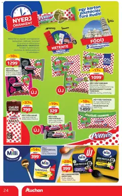 Auchan akciós ujság - amely érvényes a következő dátumtól: 03.07.2025 | Oldal: 24 | Termékek: Muffin, Fehérje, Túró, Cukor