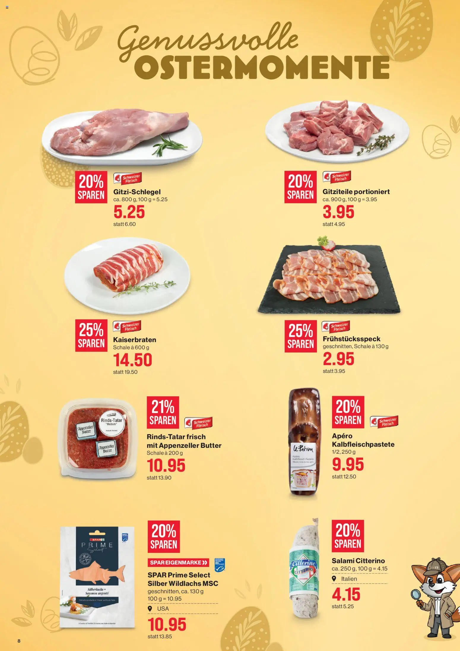SPAR - SPAR Handels AG – gültig ab 26.03.2026 | Seite: 8 | Produkte: Butter, Salami