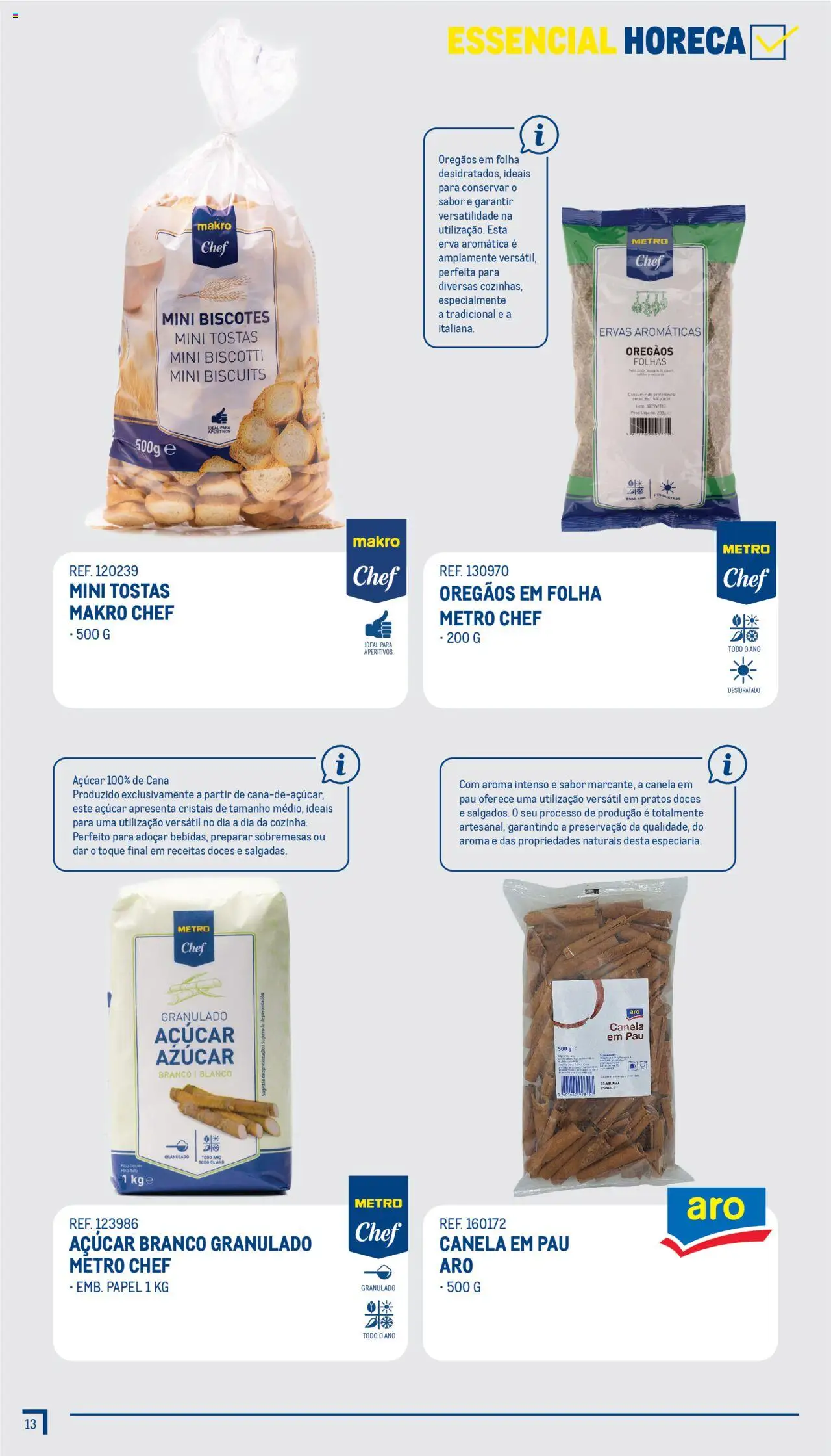 Makro - Guia Essenciais  │ válido de 01.07.2025 | Página: 14 | Produtos: Orégãos, Pratos, Canela, Doces