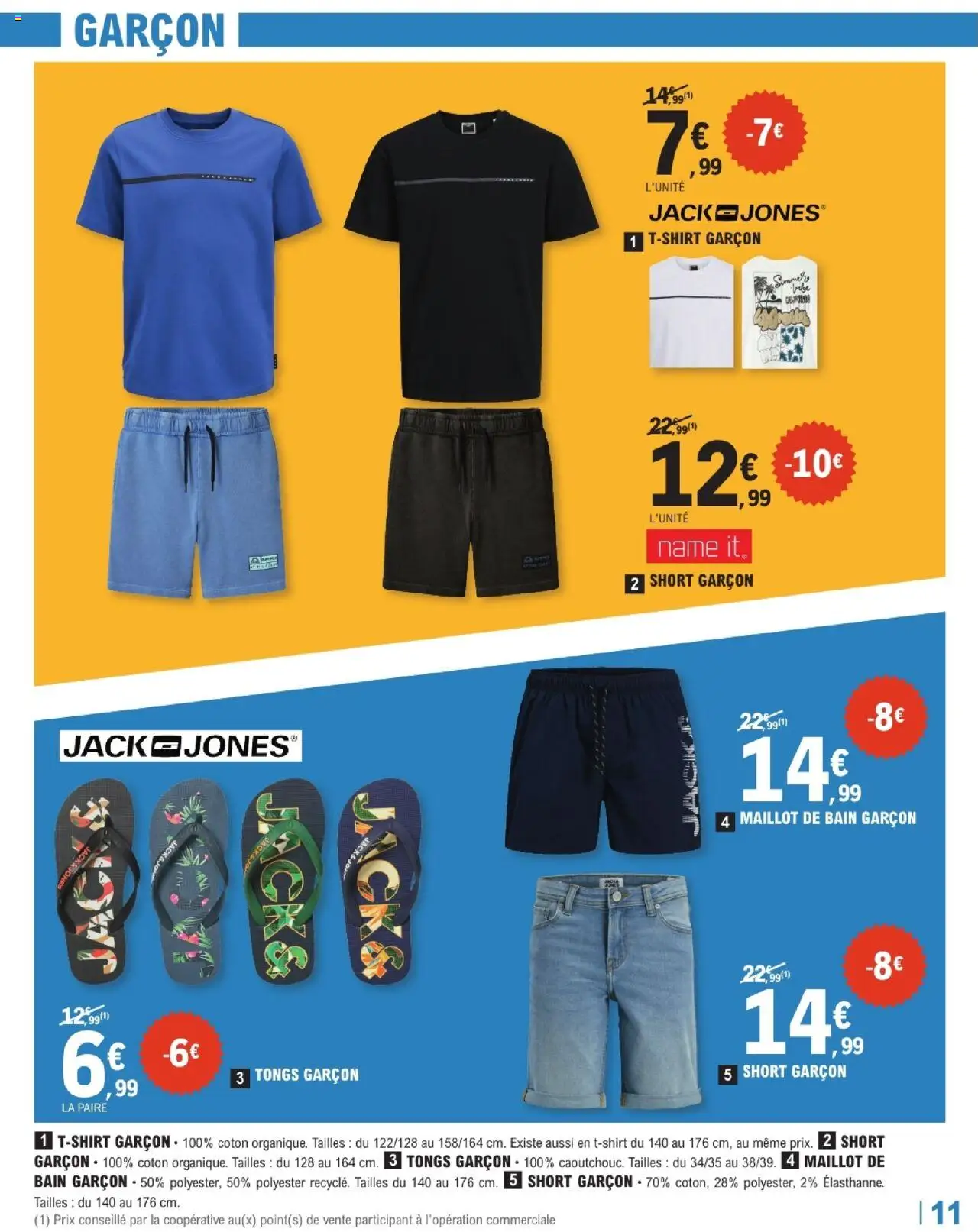  | Page: 11 | Produits: T-shirt, Shorts, Maillot de bain, Tongs