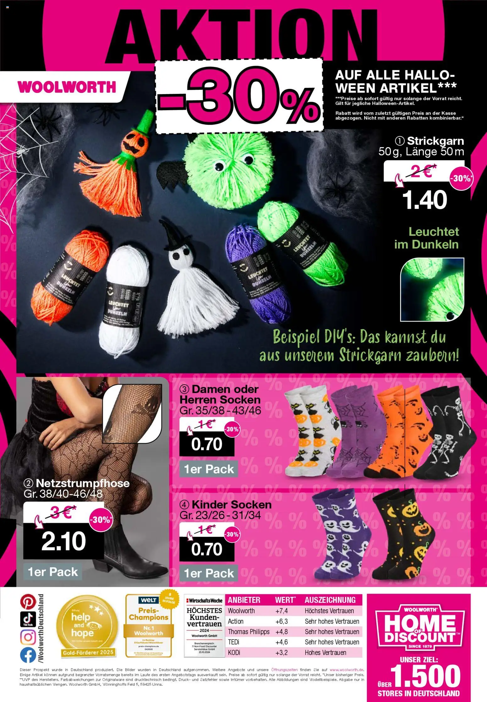 Woolworth Prospekt 	 – gültig ab 24.10.2025 | Seite: 44 | Produkte: Bilder, Socken