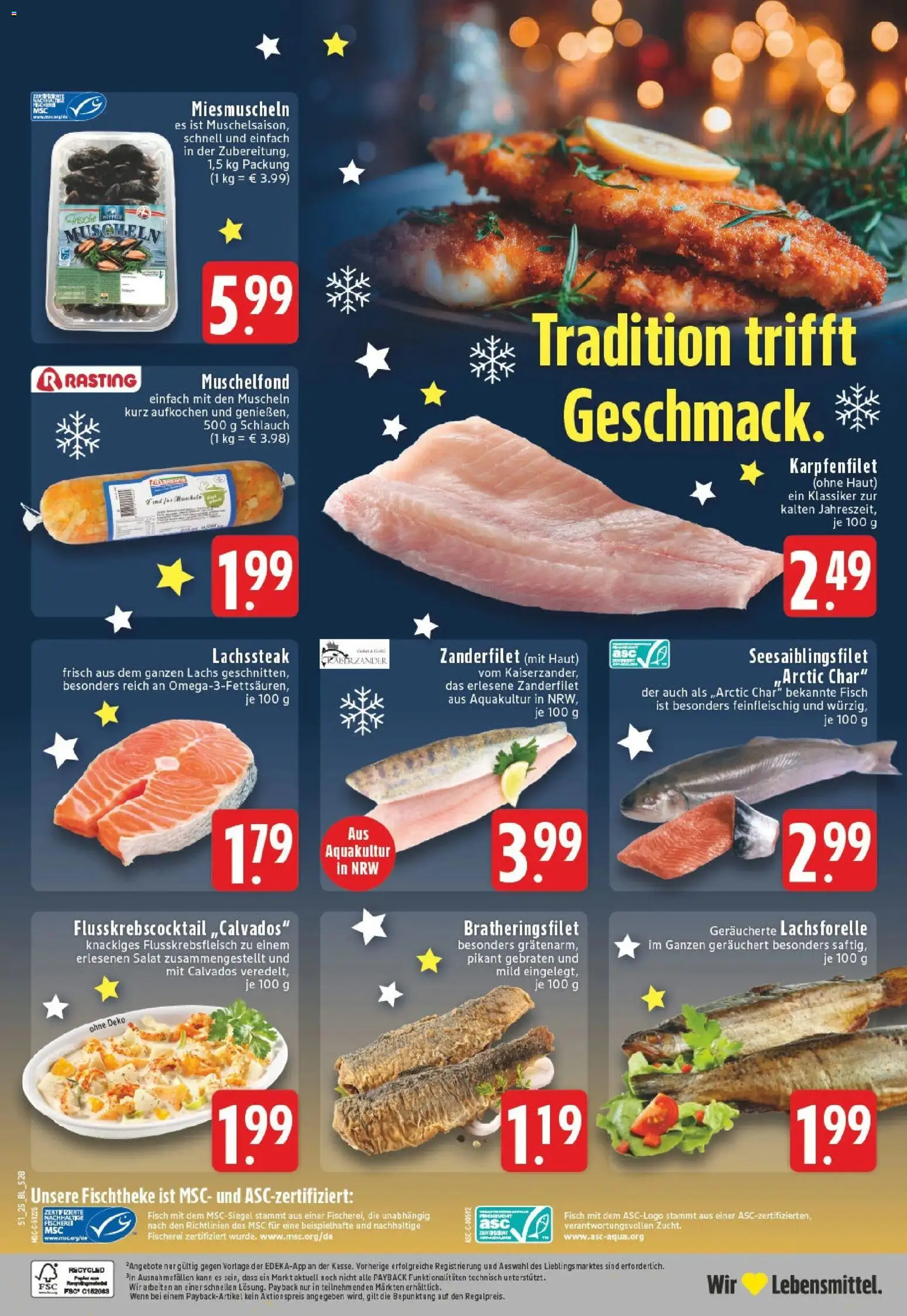 Edeka prospekt Castrop-Rauxel	 – gültig ab 15.12.2025 | Seite: 30 | Produkte: Fisch, Lachs, Steak, Salat