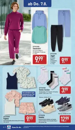 Aldi Prospekt 	 - gültig ab dem 04.08.2025 | Seite: 22 | Produkte: Top, Up2fashion, Hose, Pyjama