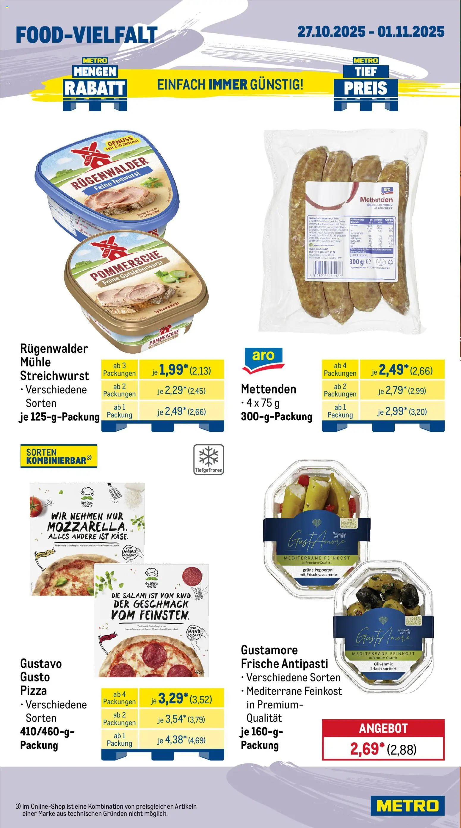 Metro Prospekt 	 – gültig ab 27.10.2025 | Seite: 10 | Produkte: Käse, Mozzarella, Salami, Pizza