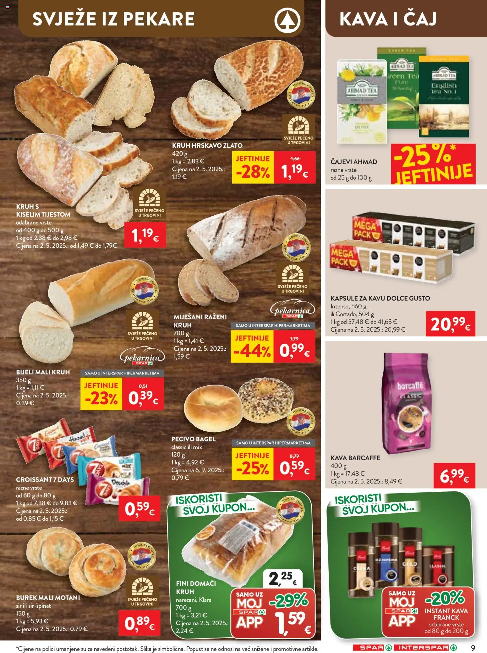 Spar katalog | vrijedi od 08.03.2026 | Stranica: 10 | Proizvodi: Barcaffe, Burek, Kapsule za kavu, Pecivo