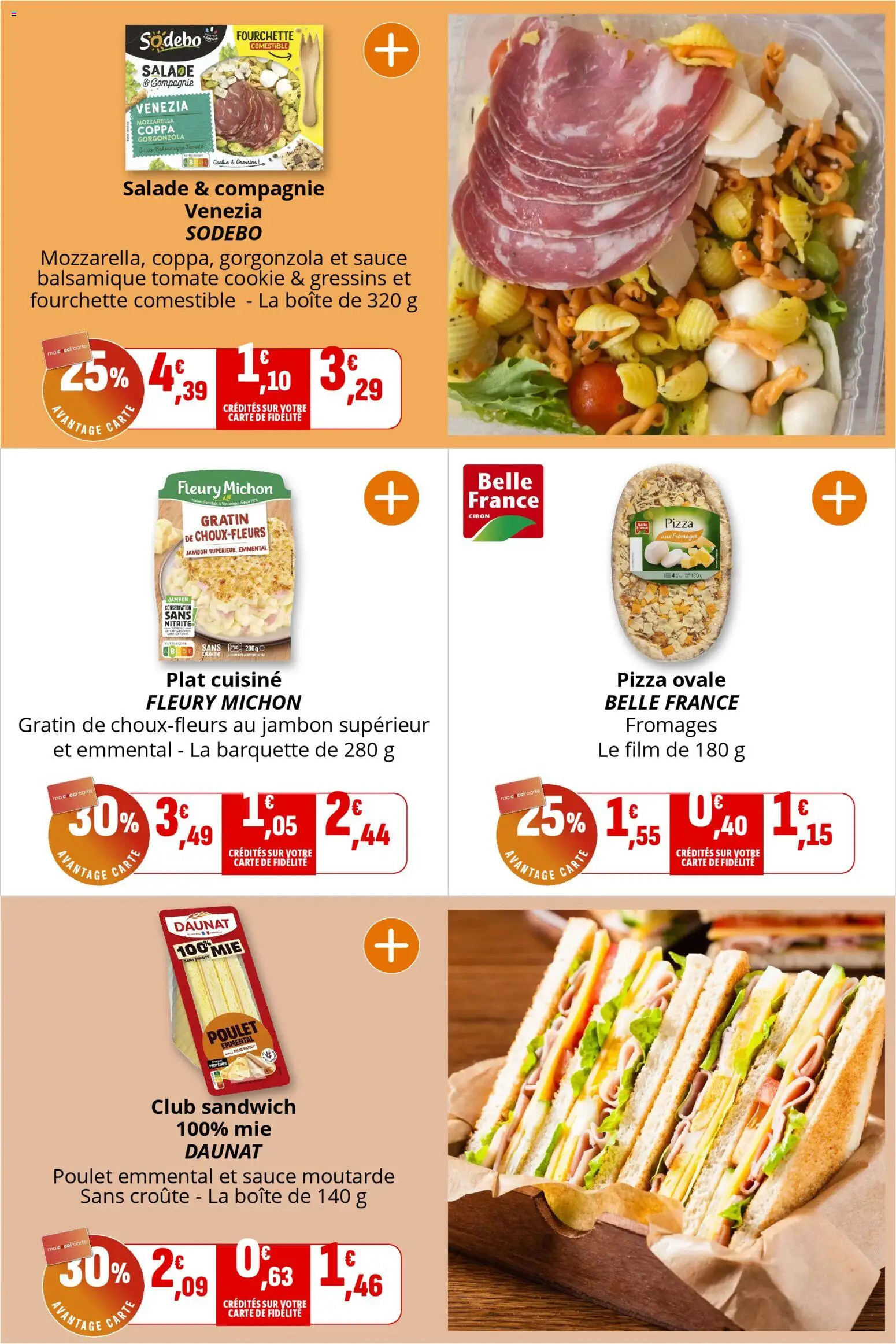 {H1} | Page: 13 | Produits: Salade, Emmental, Jambon, Pizza
