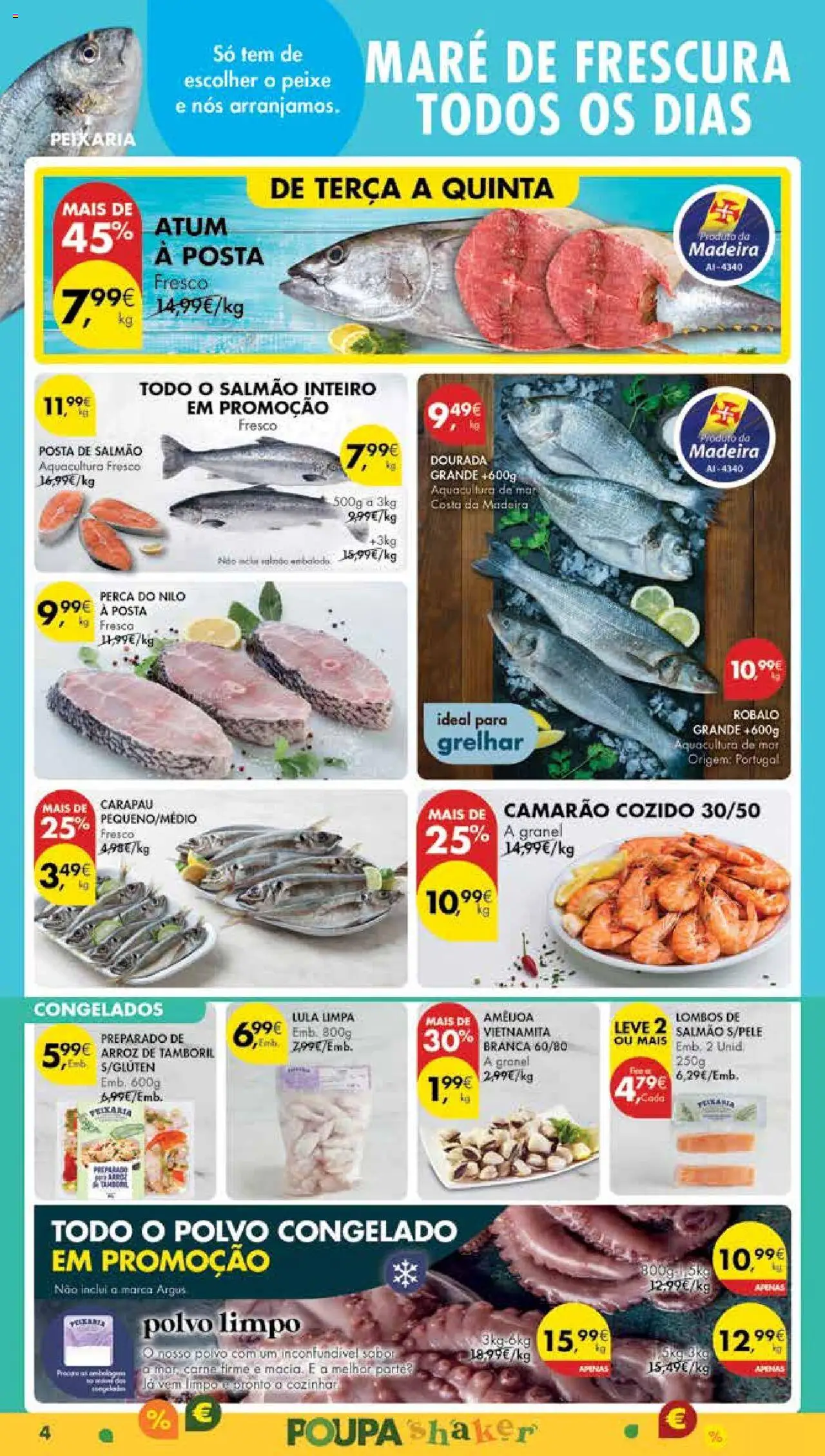Pingo Doce Poupe Esta Semana Madeira │ válido de 09.09.2025 | Página: 4 | Produtos: Dourada, Camarão, Salmão, Carne