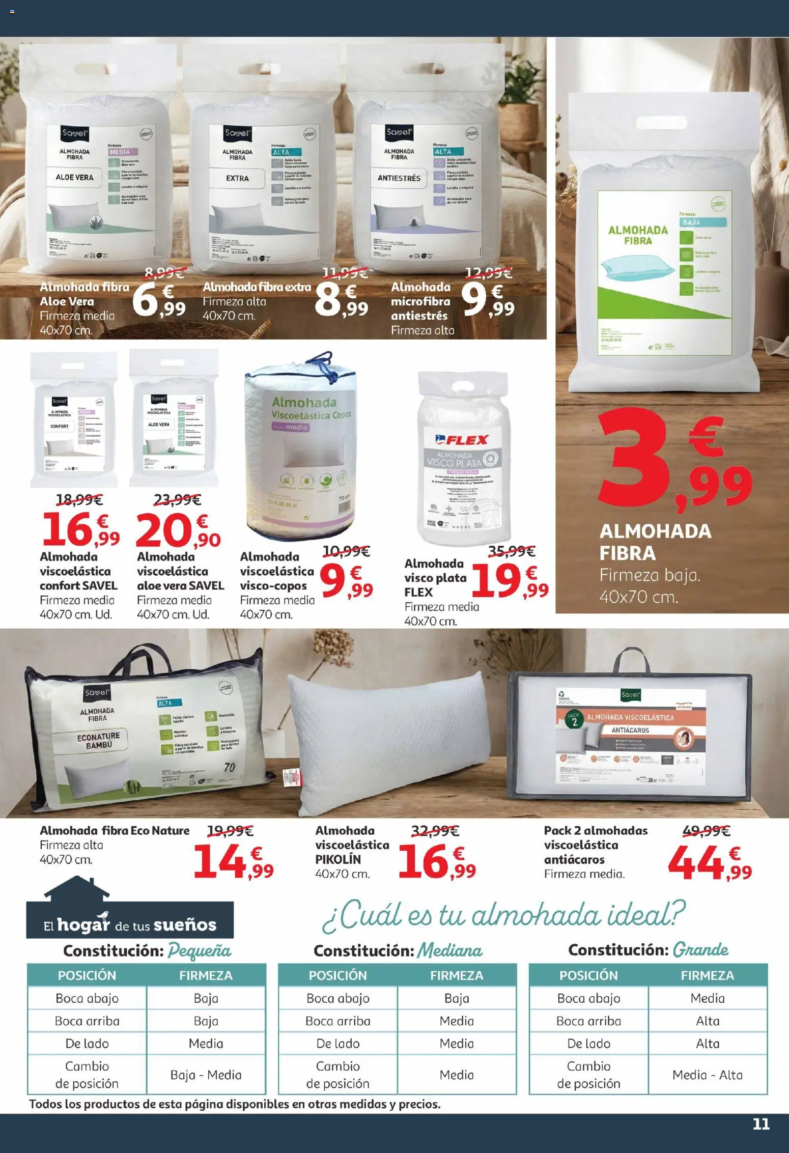 Alcampo -  Canarias │ válido desde el 09.01.2026 | Página: 11 | Productos: Copos, Almohada