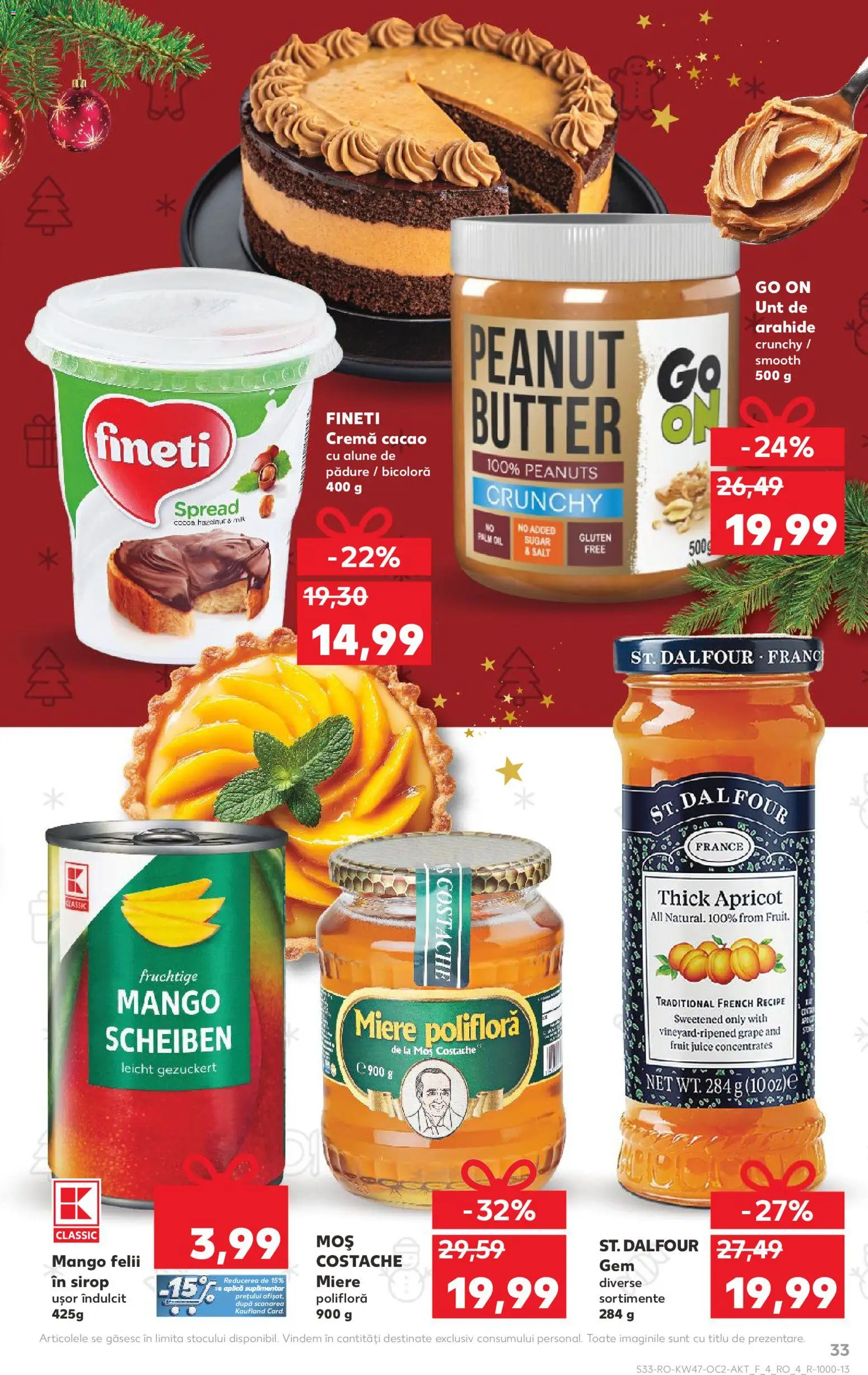 Kaufland RO akciós ujság - amely érvényes a következő dátumtól: 19.11.2025 | Oldal: 33 | Termékek: Mangó