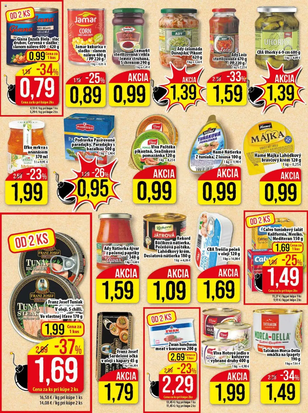 Klas leták │ platný od 28.07.2025 | Strana: 15 | Produkty: Tuniak, Cvikla, Omáčka, Steak