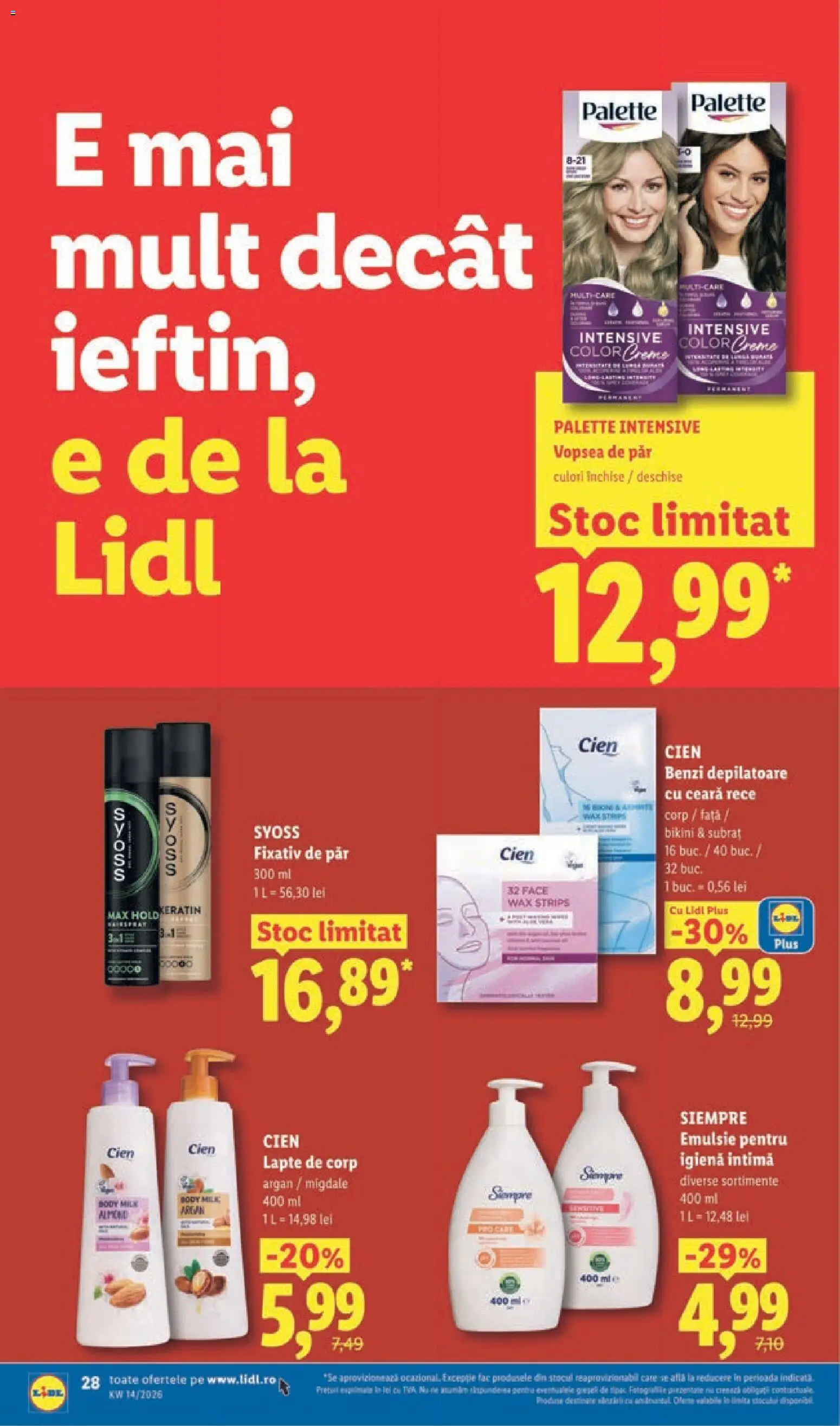 Noul catalog Lidl – valabil de la 30.03.2026 | Pagină: 28 | Produse: Vopsea, Migdale, Cremă, Vopsea de păr