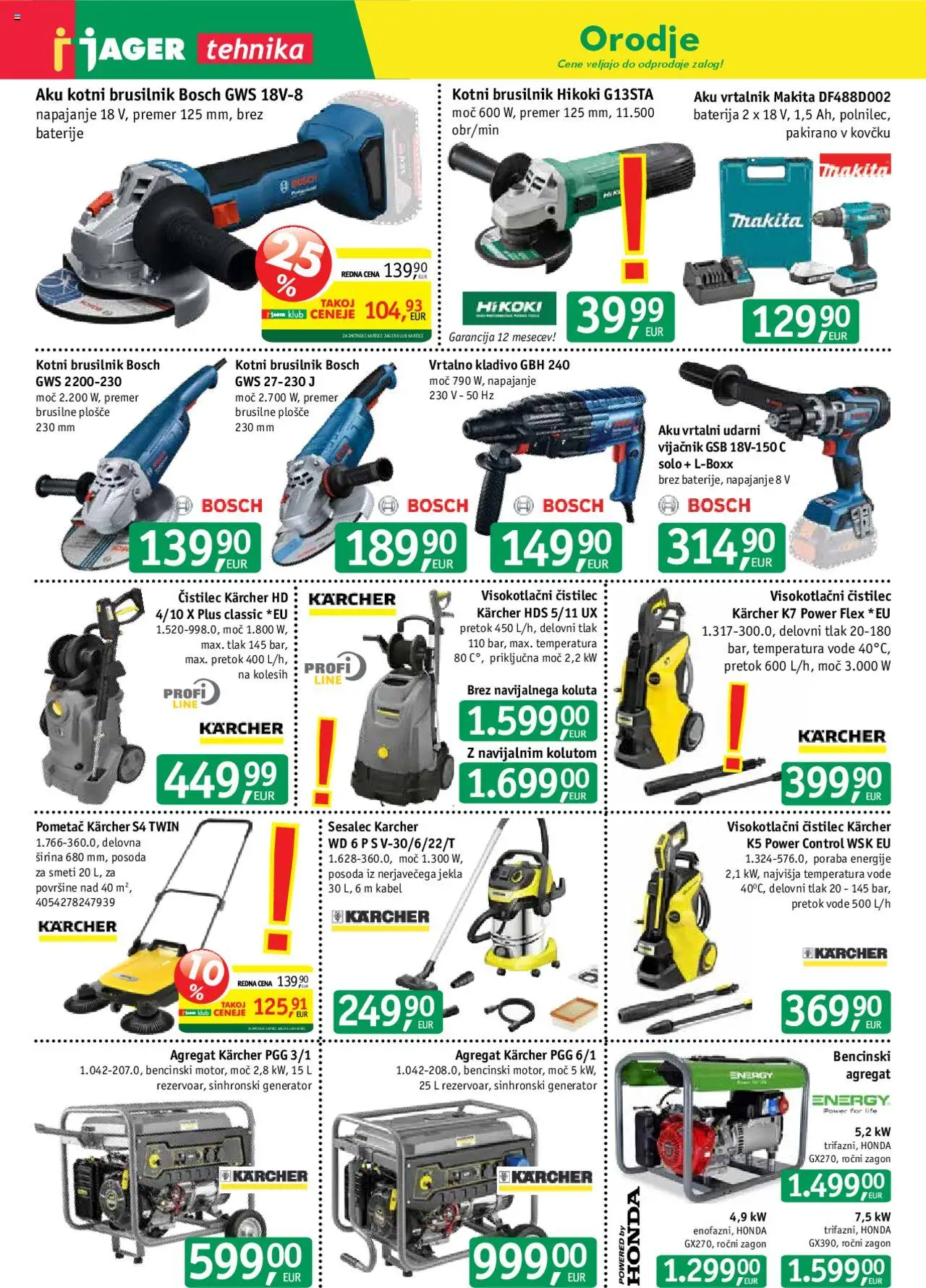 Novi Jager katalog ponudbe – veljaven od 08.10.2025 | Stran: 7 | Izdelki: Kabel, Baterije, Vrtalnik, Generator