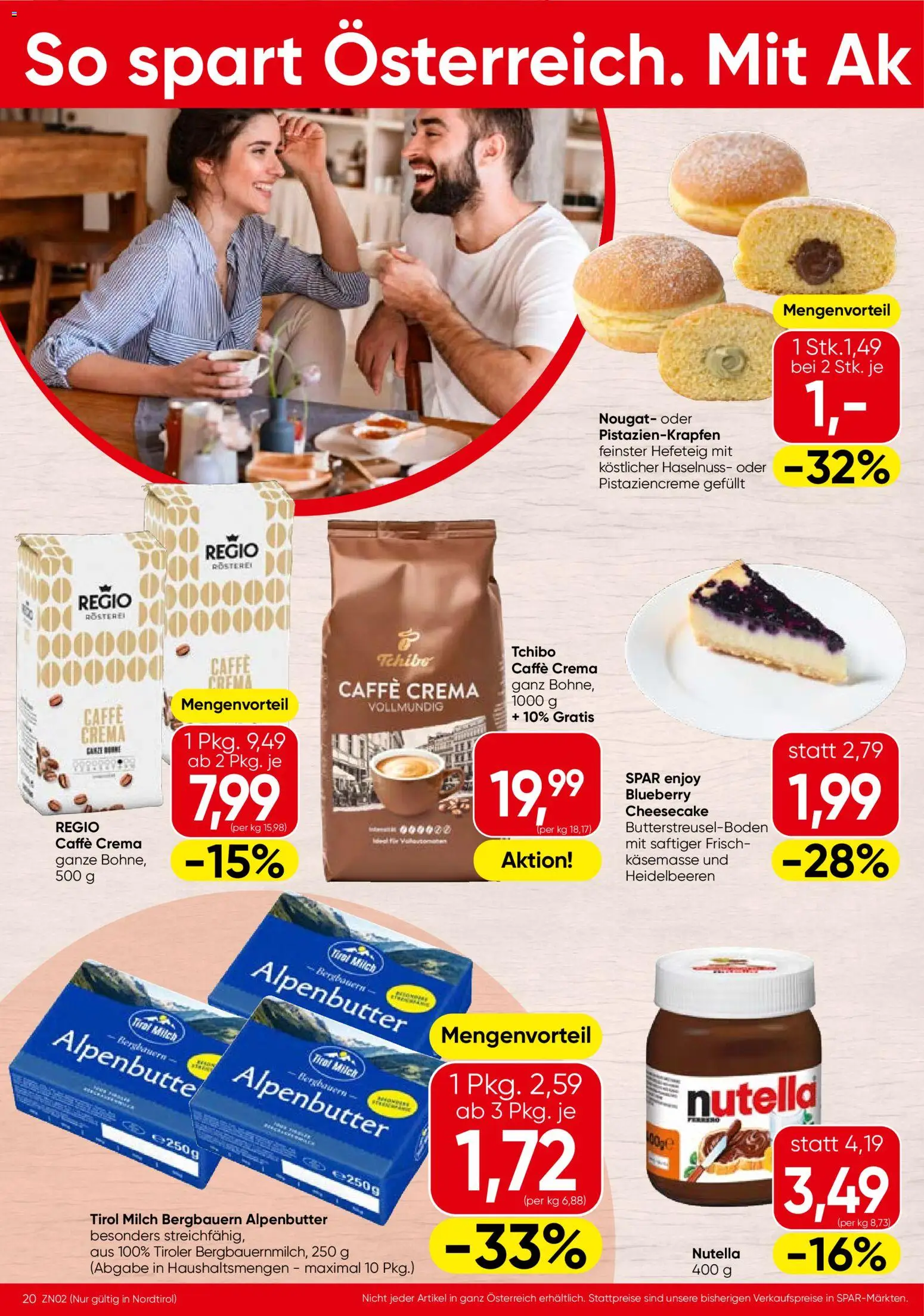 Spar Flugblatt - Tirol gültig ab 29.01.2026 | Seite: 20 | Produkte: Milch
