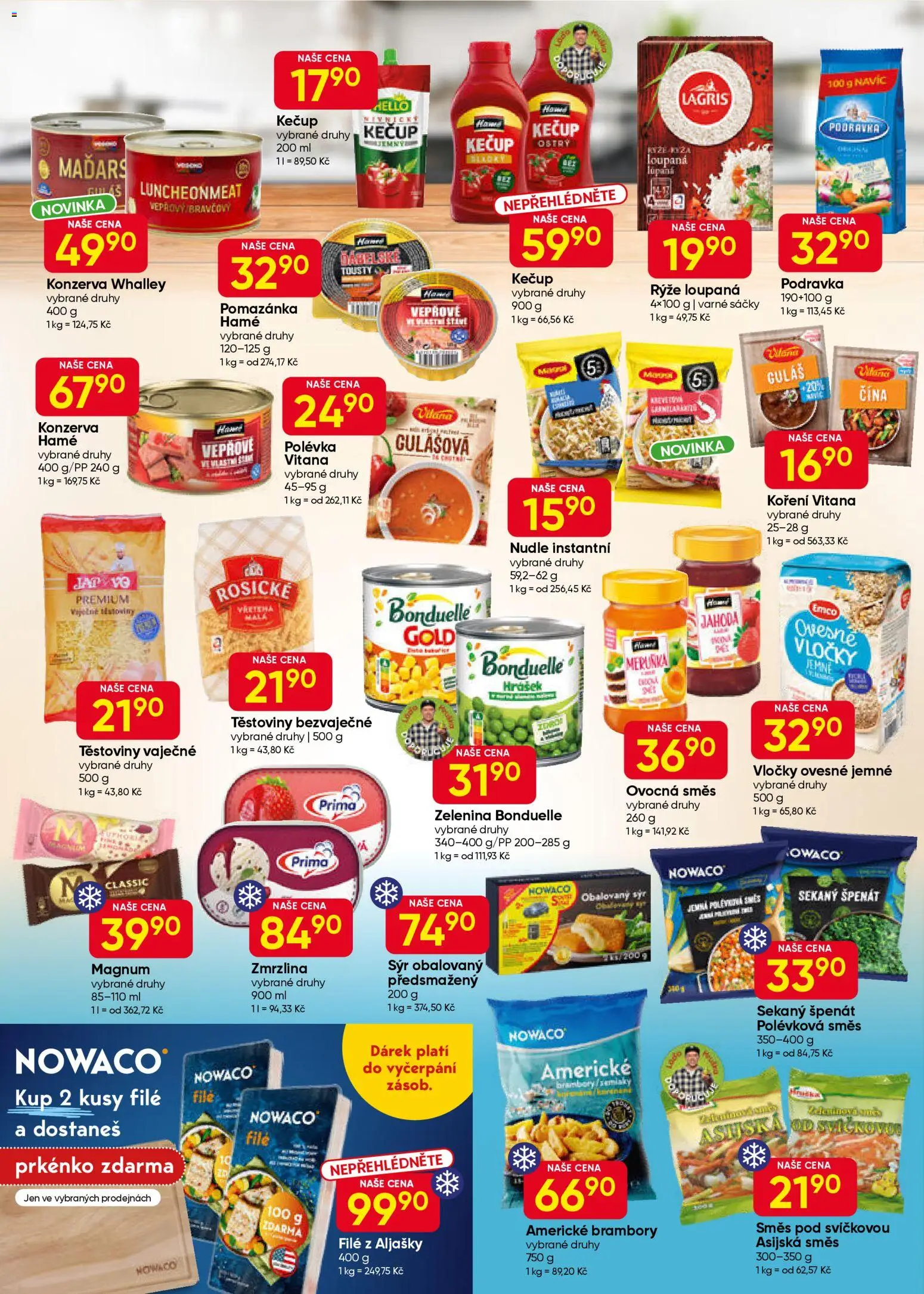 Hruška leták od 18.02.2026 | Strana: 4 | Produkty: Těstoviny, Koření, Hrášek, Guláš