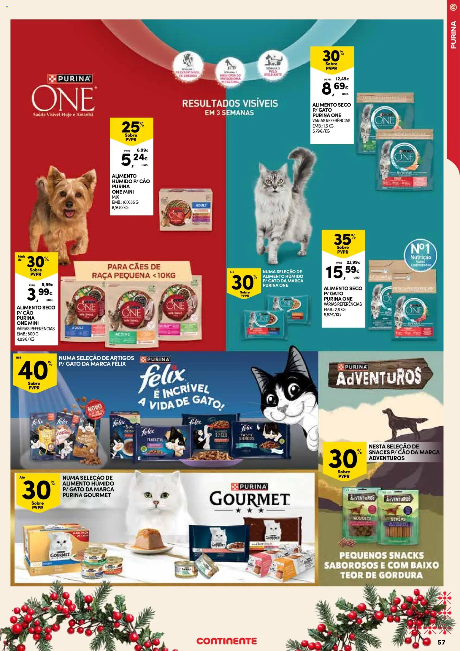 Continente - Açores: Natal │ válido de 11.12.2025 | Página: 57 | Produtos: Purina one