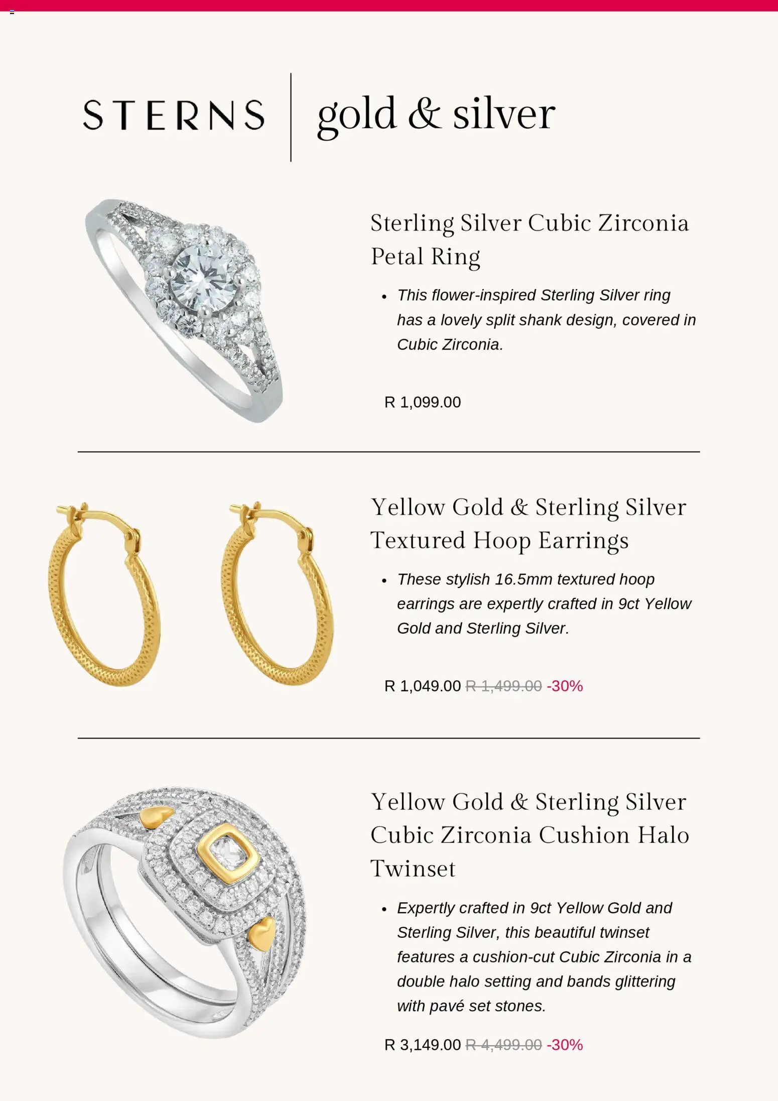 New Sterns catalogue – valid from 24.01.2026 | Page: 2 | Products: Cushion, Earrings