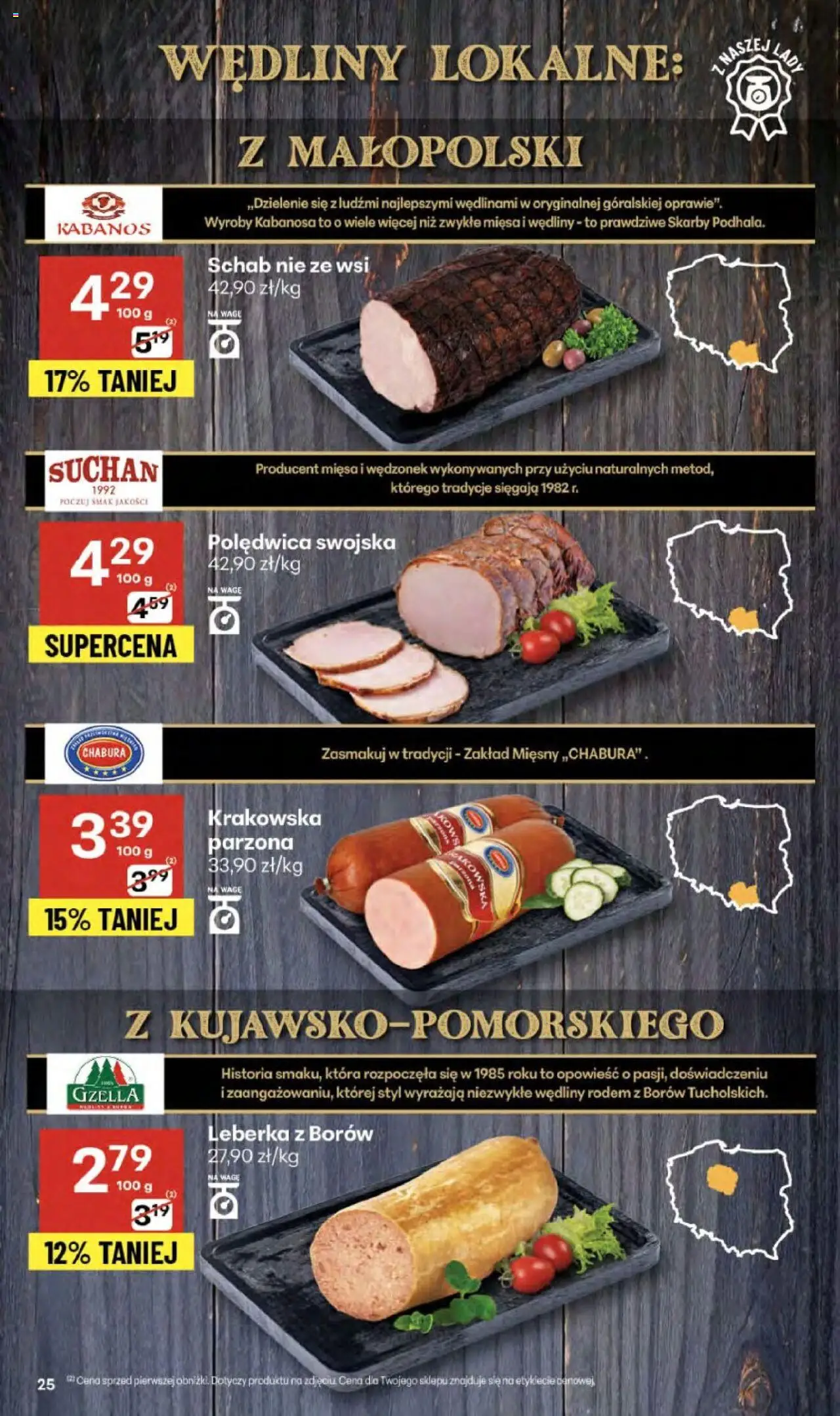 Delikatesy Centrum Gazetka - Sklepy Własne od 16.10.2025 | Strona: 25 | Produkty: Schab, Wędliny