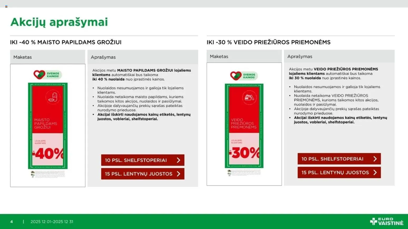 EUROVAISTINĖ akcijos nuo 01.12.2025 | Puslapis: 4
