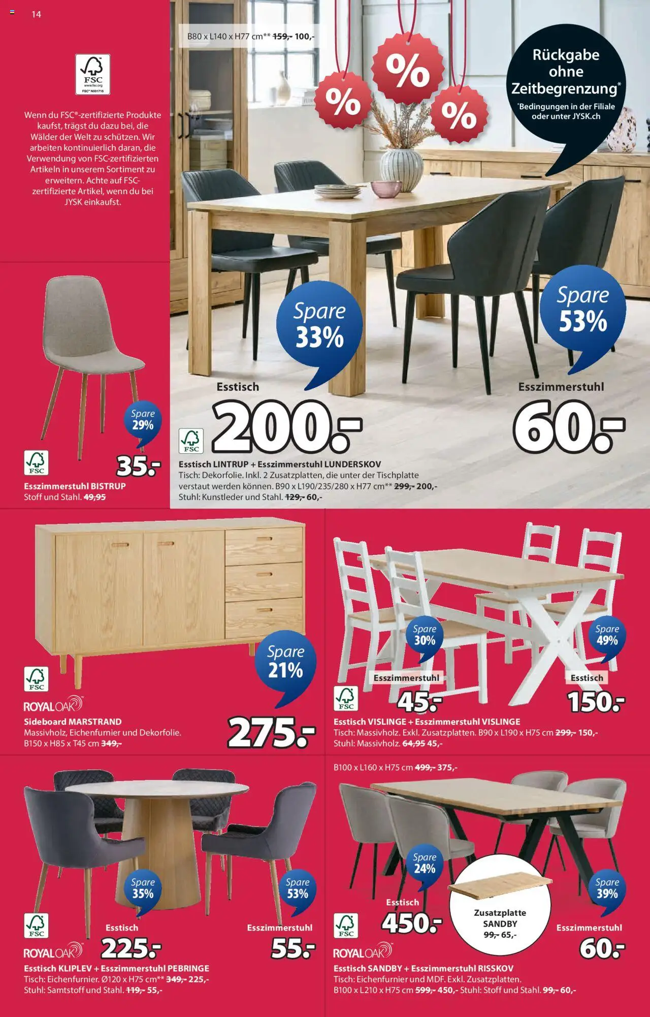 JYSK Aktionen ab 05.08.2025 | Seite: 15 | Produkte: Tisch, Stuhl, Sideboard, Esstisch