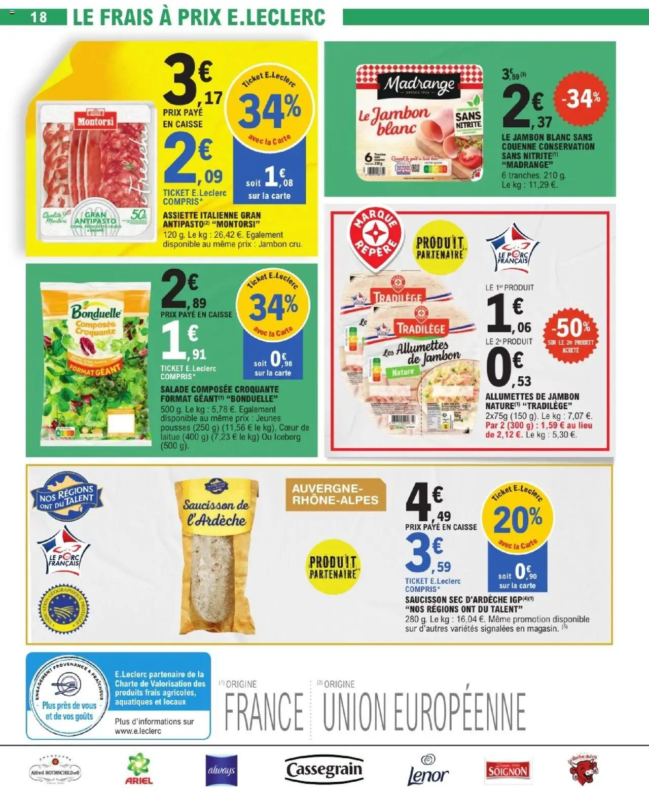 | Page: 18 | Produits: Ariel, Saucisson, Lenor, Porc