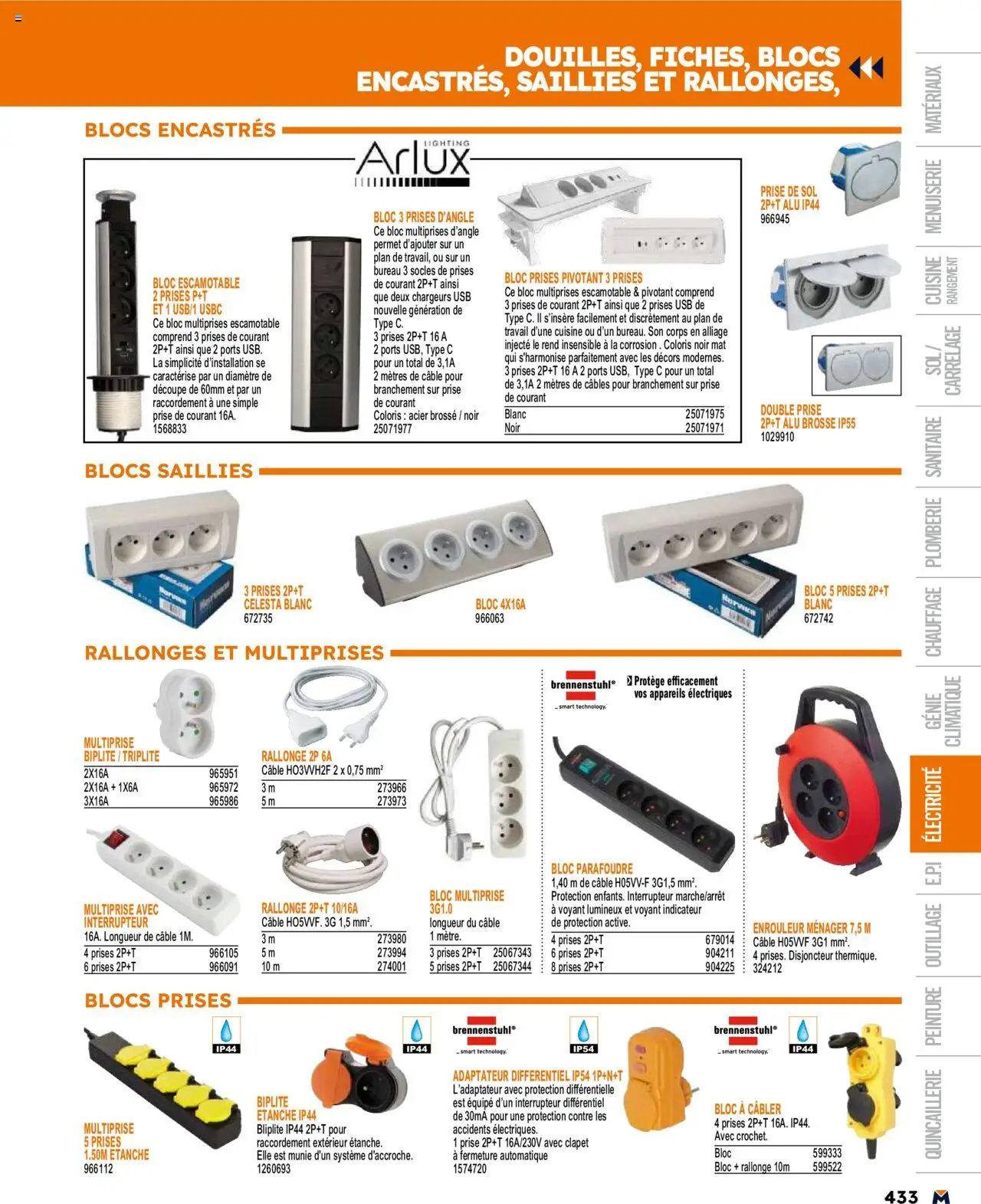  | Page: 433 | Produits: Câble, Adaptateur, Brosse, Prises