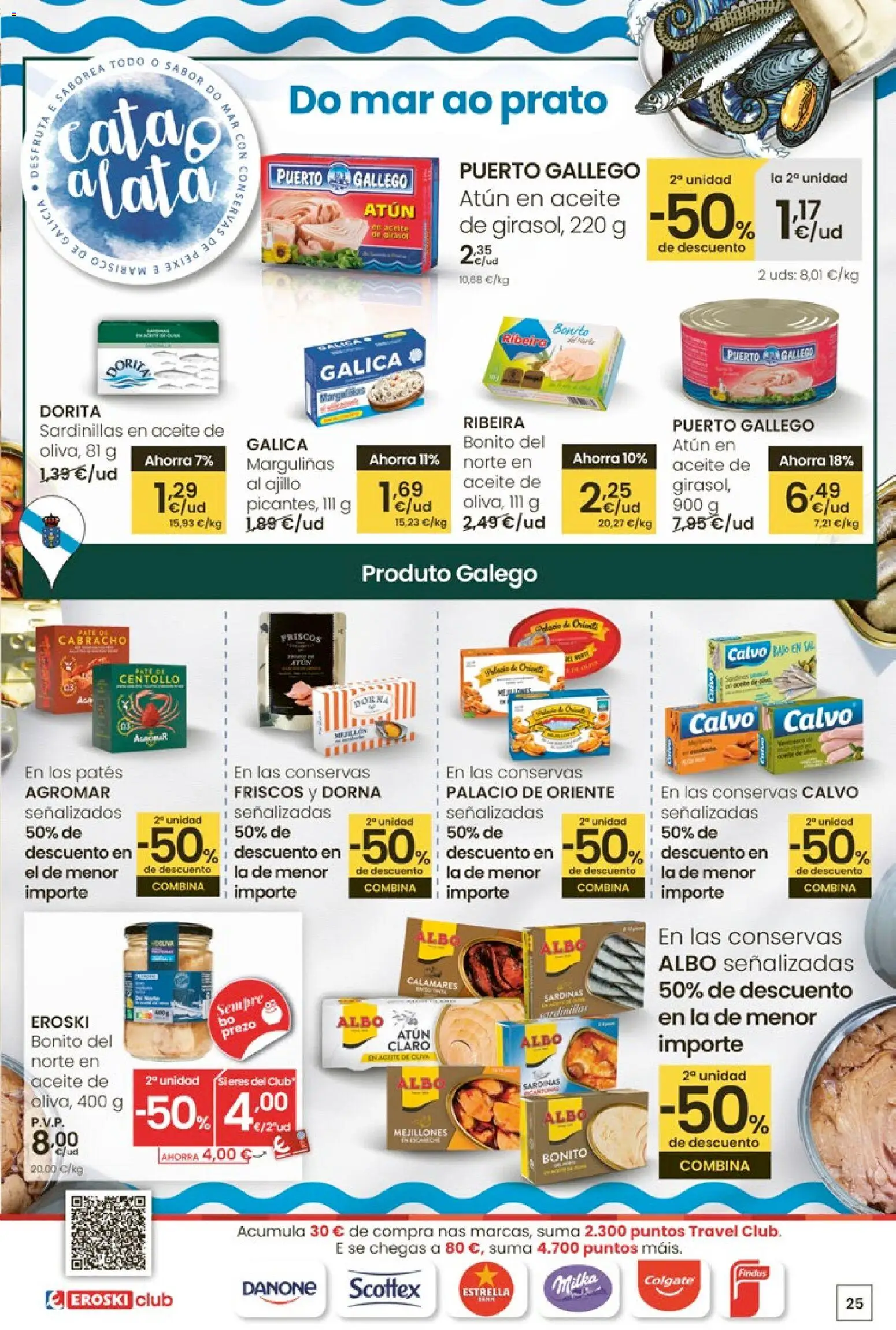 Eroski Quieres ahorrar conmigo │ válido desde el 26.03.2026 | Página: 25 | Productos: Calamares, Aceite, Aceite de oliva, Atún claro