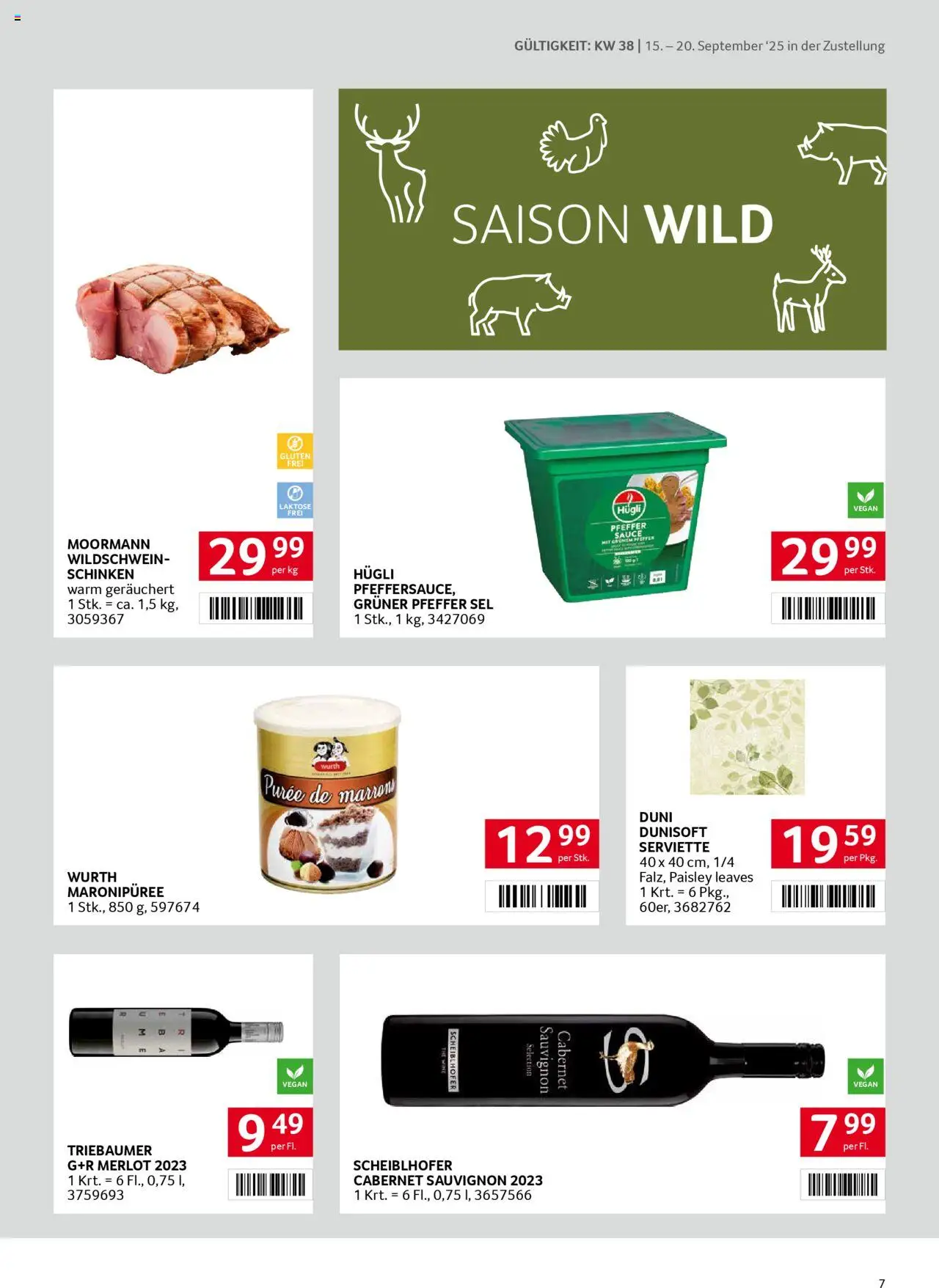 Transgourmet Zustellaktion gültig ab 14.09.2025 | Seite: 5 | Produkte: Pfeffer, Schinken