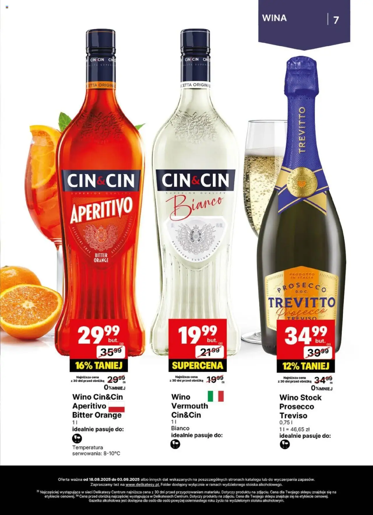 Delikatesy Centrum Gazetka - DeliBarek od 18.08.2025 | Strona: 7 | Produkty: Delikatesy, Wino, Prosecco