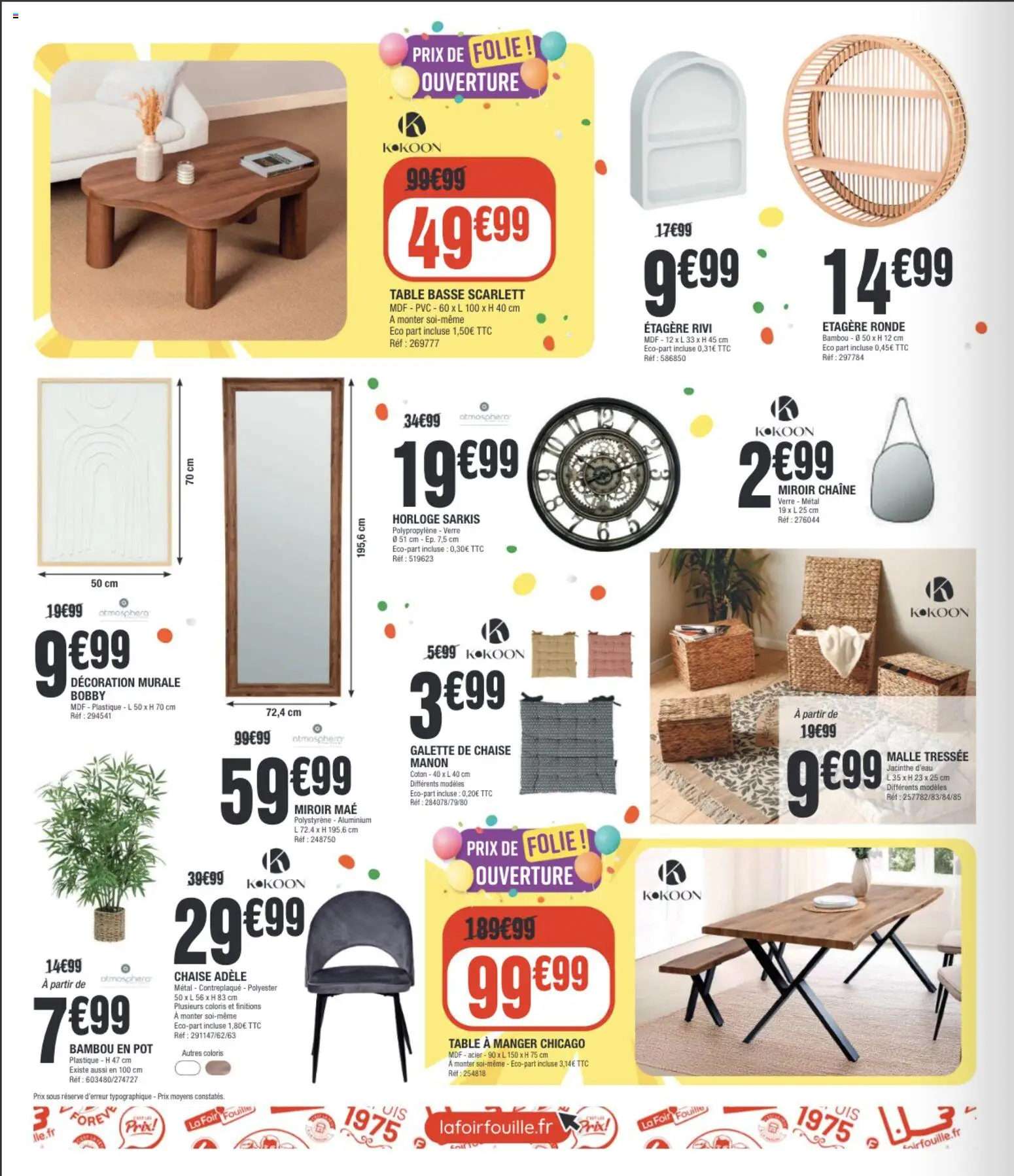 {H1} | Page: 2 | Produits: Table basse, Table, Table à manger, Galette de chaise