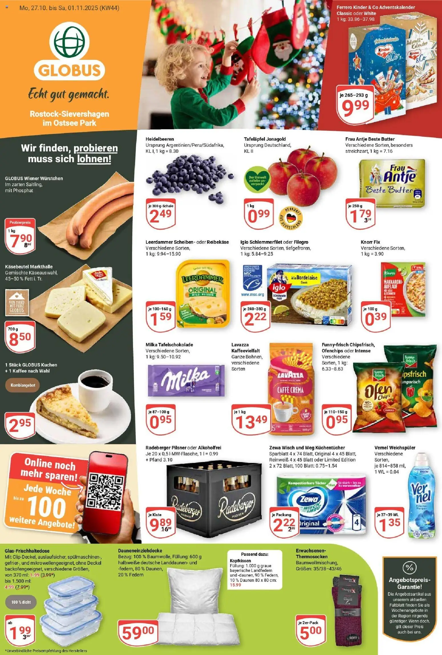 Globus prospekt Lambrechtshagen	 – gültig ab 26.10.2025 | Seite: 3 | Produkte: Lavazza, Kaffee, Knorr, Milka