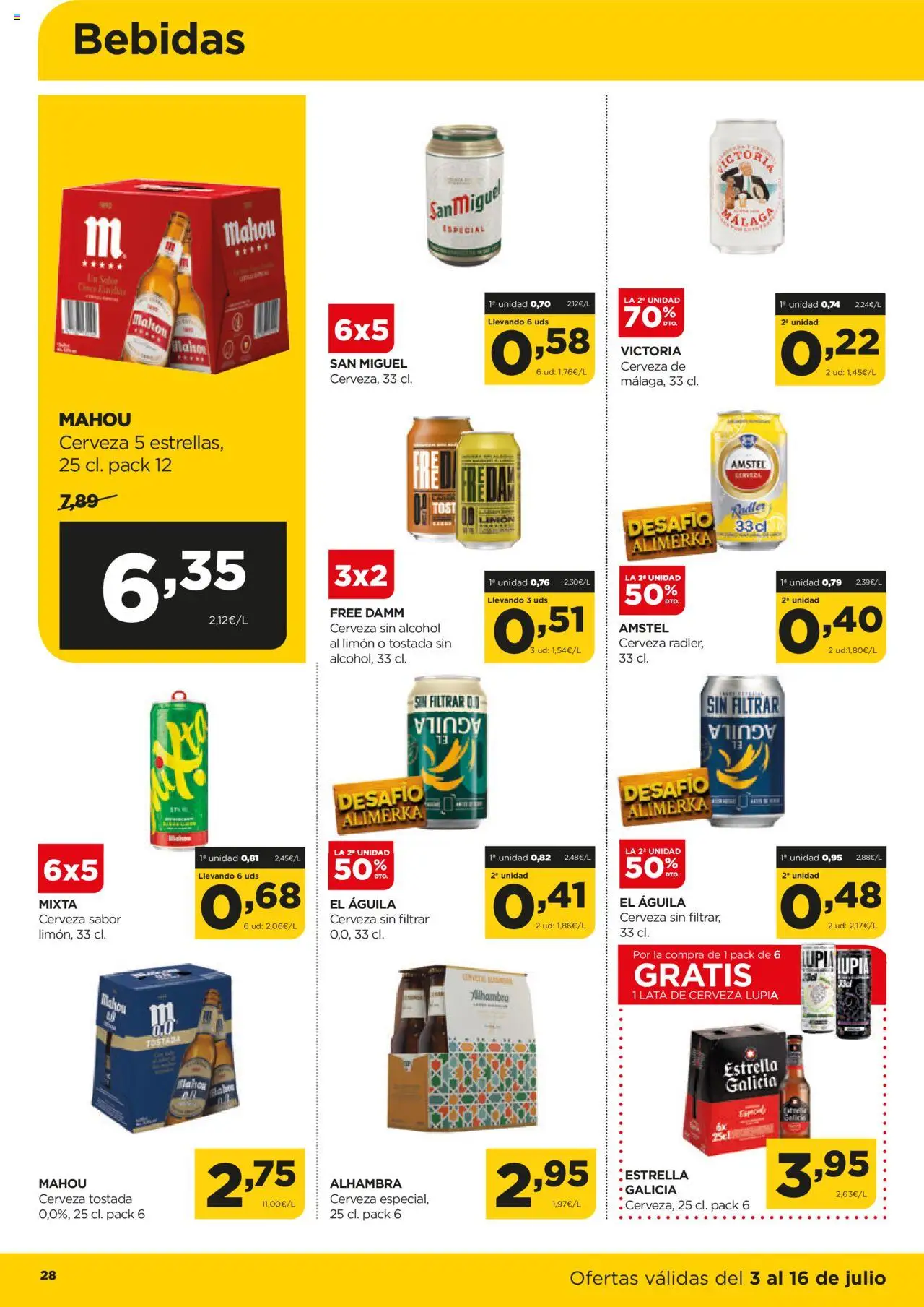 Alimerka folleto Asturias │ válido desde el 03.07.2025 | Página: 29 | Productos: Cerveza sin alcohol, Cerveza