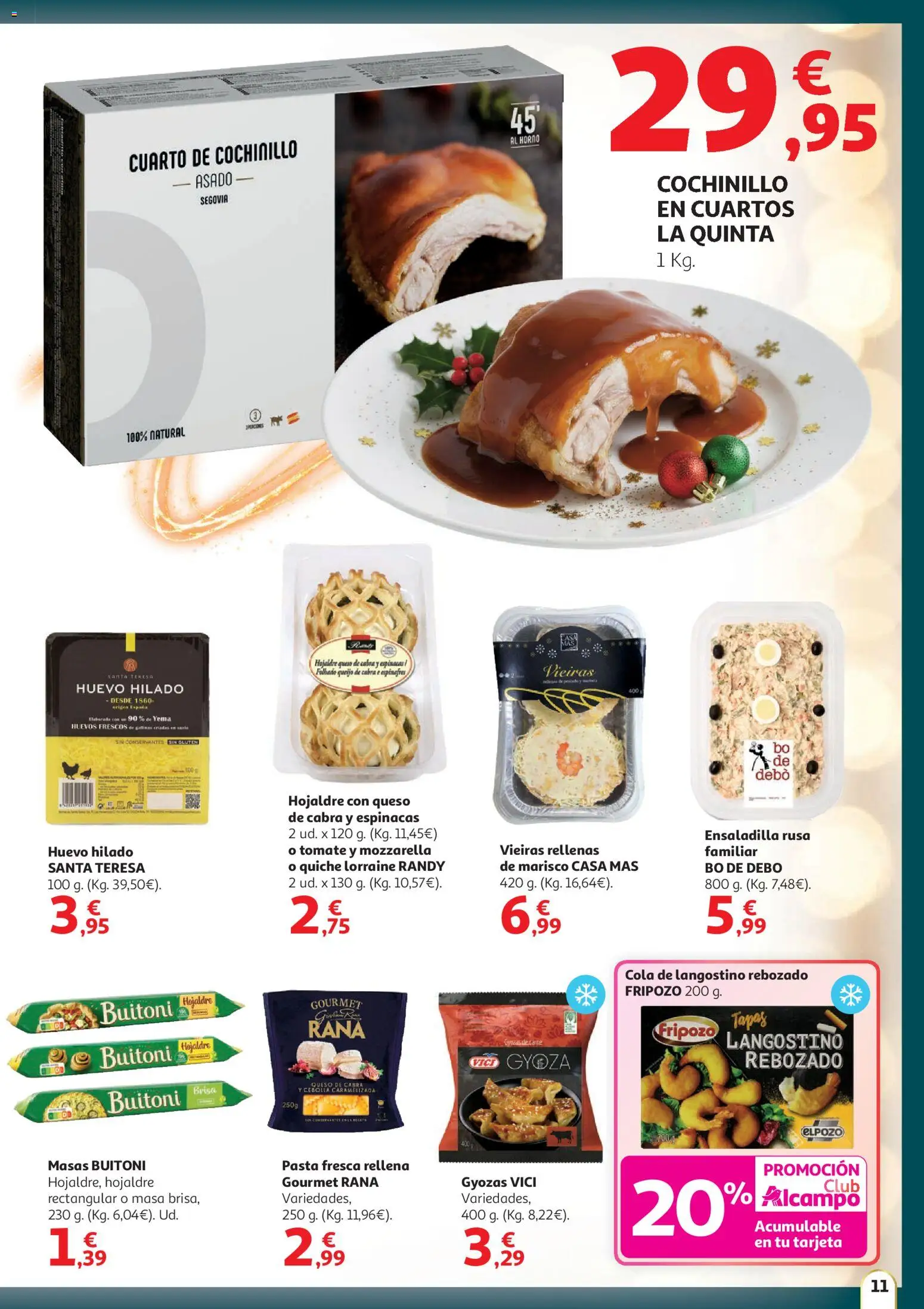 Alcampo - HG catalan │ válido desde el 11.12.2025 | Página: 11 | Productos: Queso, Huevos, Παγωμένο τσάι, Horno