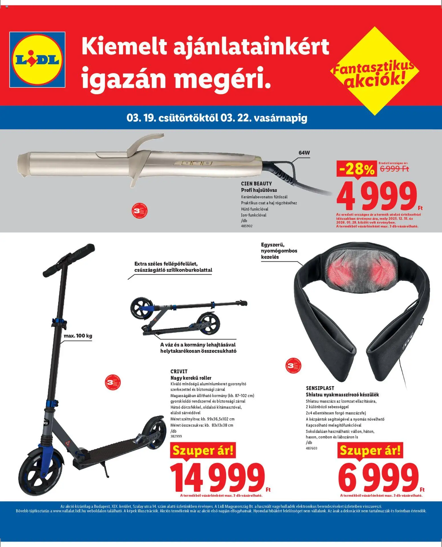 Lidl akciós ujság - amely érvényes a következő dátumtól: 19.03.2026 | Oldal: 8