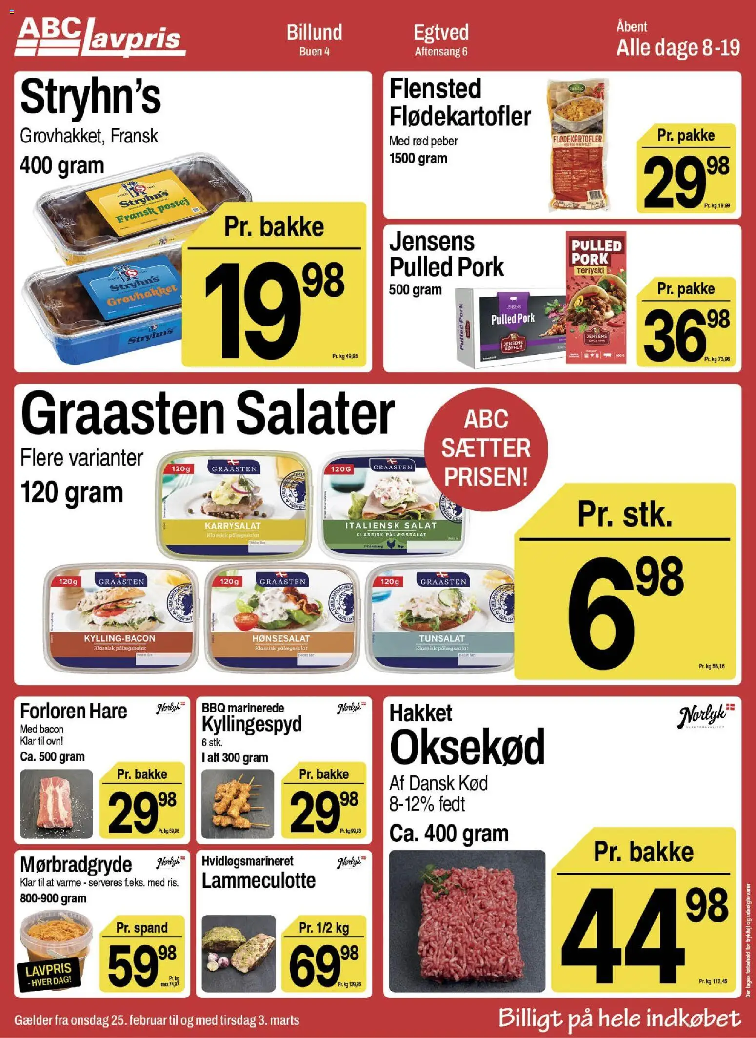 Abc Lavpris tilbudsavis – gyldig fra 25.02.2026 | Side: 11 | Produkter: Oksekød, Salat, Karrysalat, Ovn