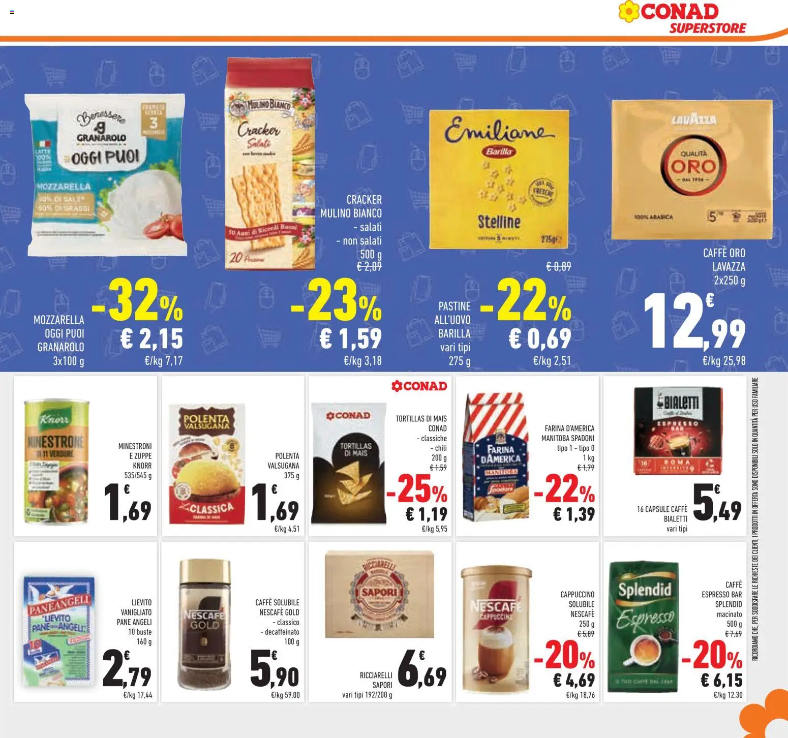 Volantino Conad del 03.12.2025 | Pagina: 23 | Prodotti: Minestrone, Farina, Pasta, Lavazza