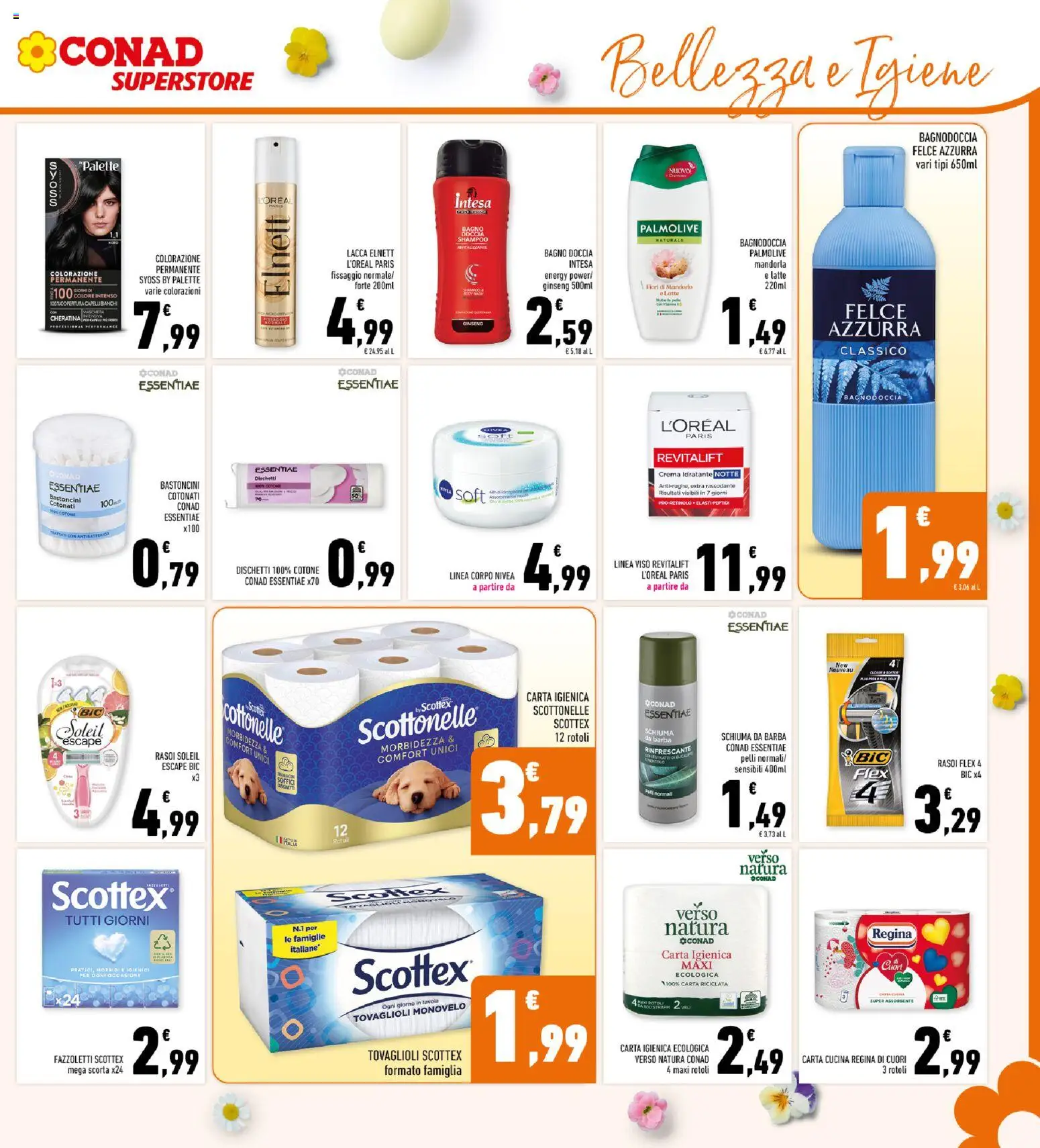 Volantino Conad del 25.03.2026 | Pagina: 25 | Prodotti: Shampoo, Crema, Latte, Doccia