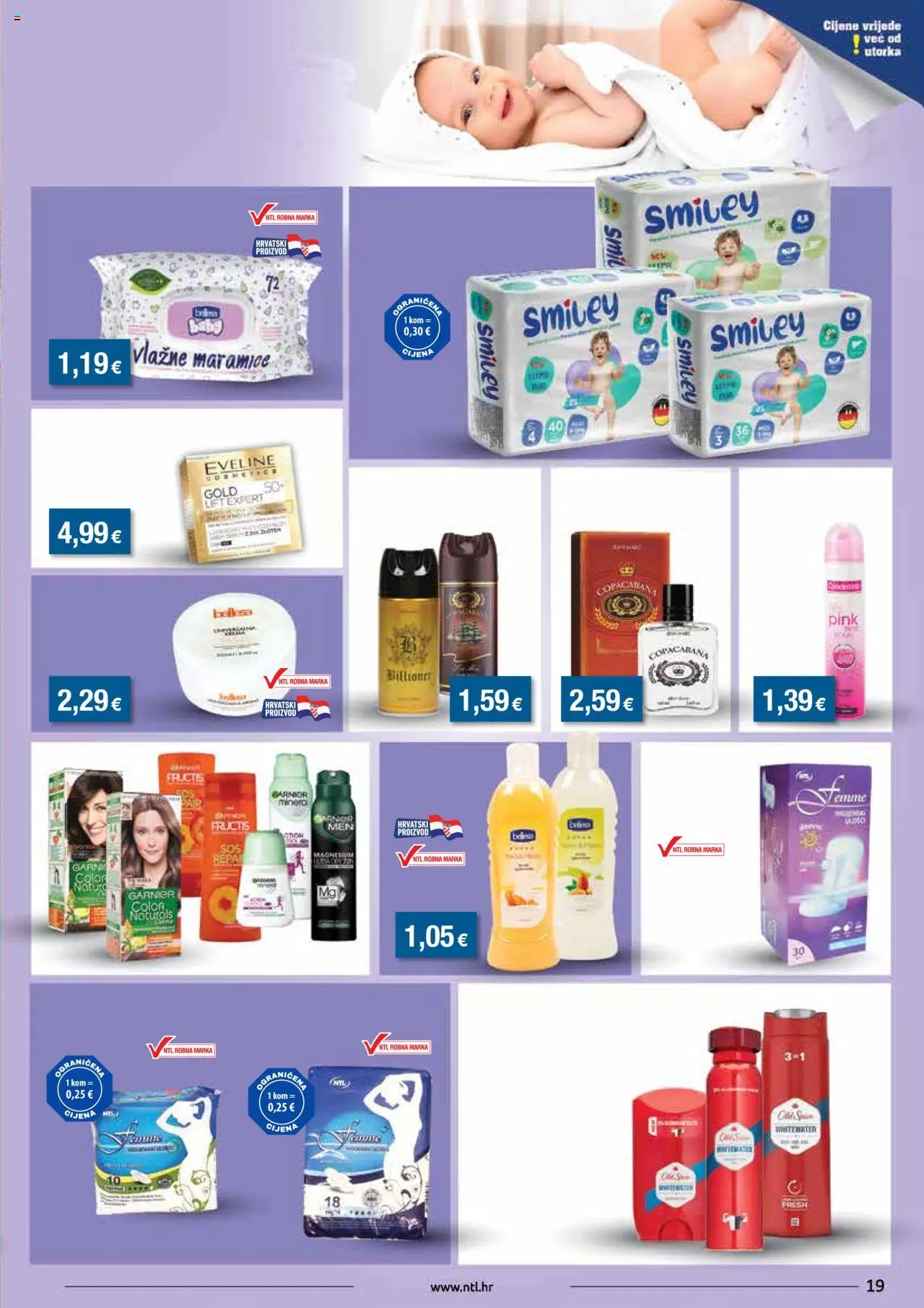 NTL katalog | vrijedi od 01.10.2025 | Stranica: 19 | Proizvodi: Vlažne maramice, Garnier
