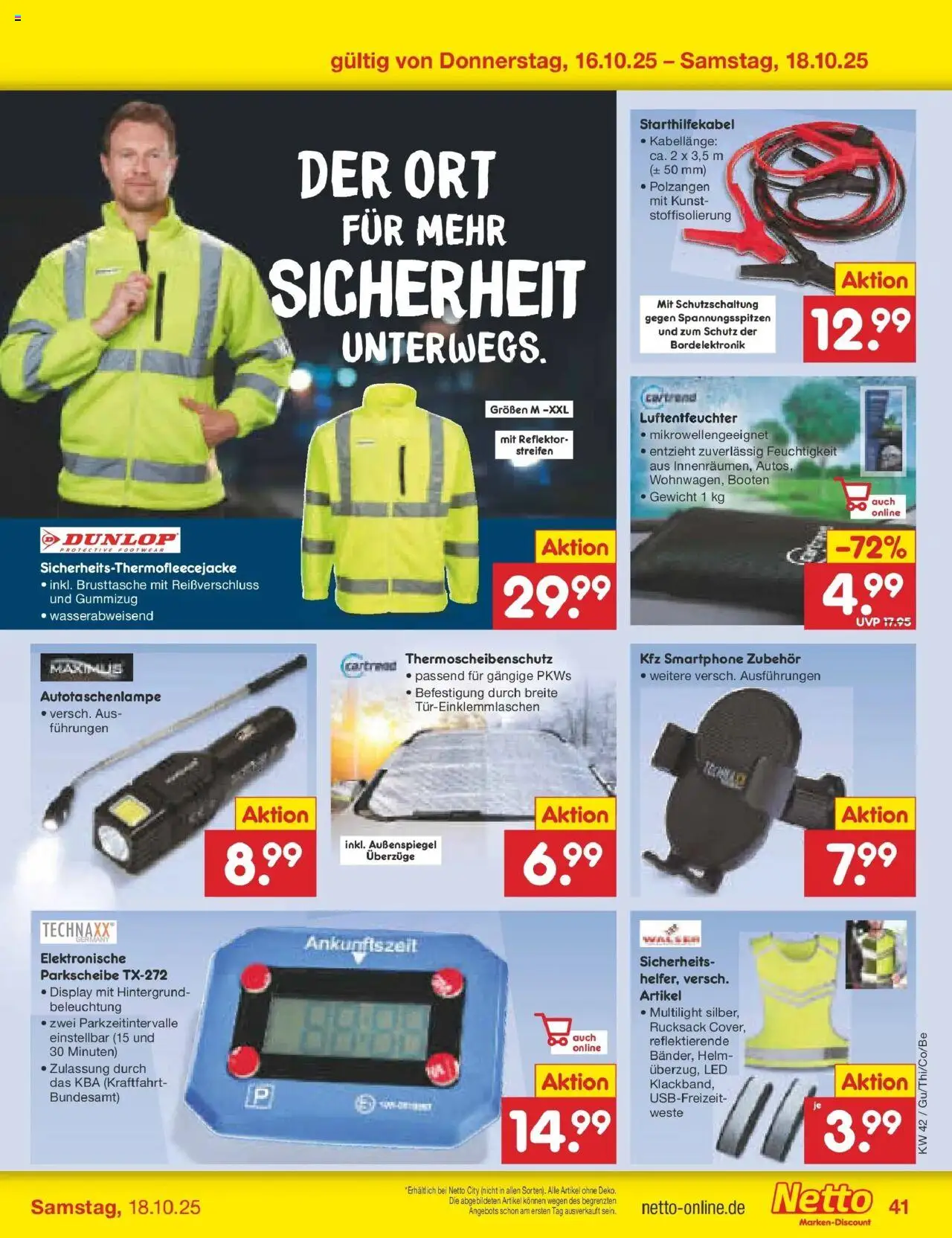 Netto Marken-Discount Prospekt 	 – gültig ab 13.10.2025 | Seite: 47 | Produkte: Gewicht, Weste, Rucksack, Smartphone