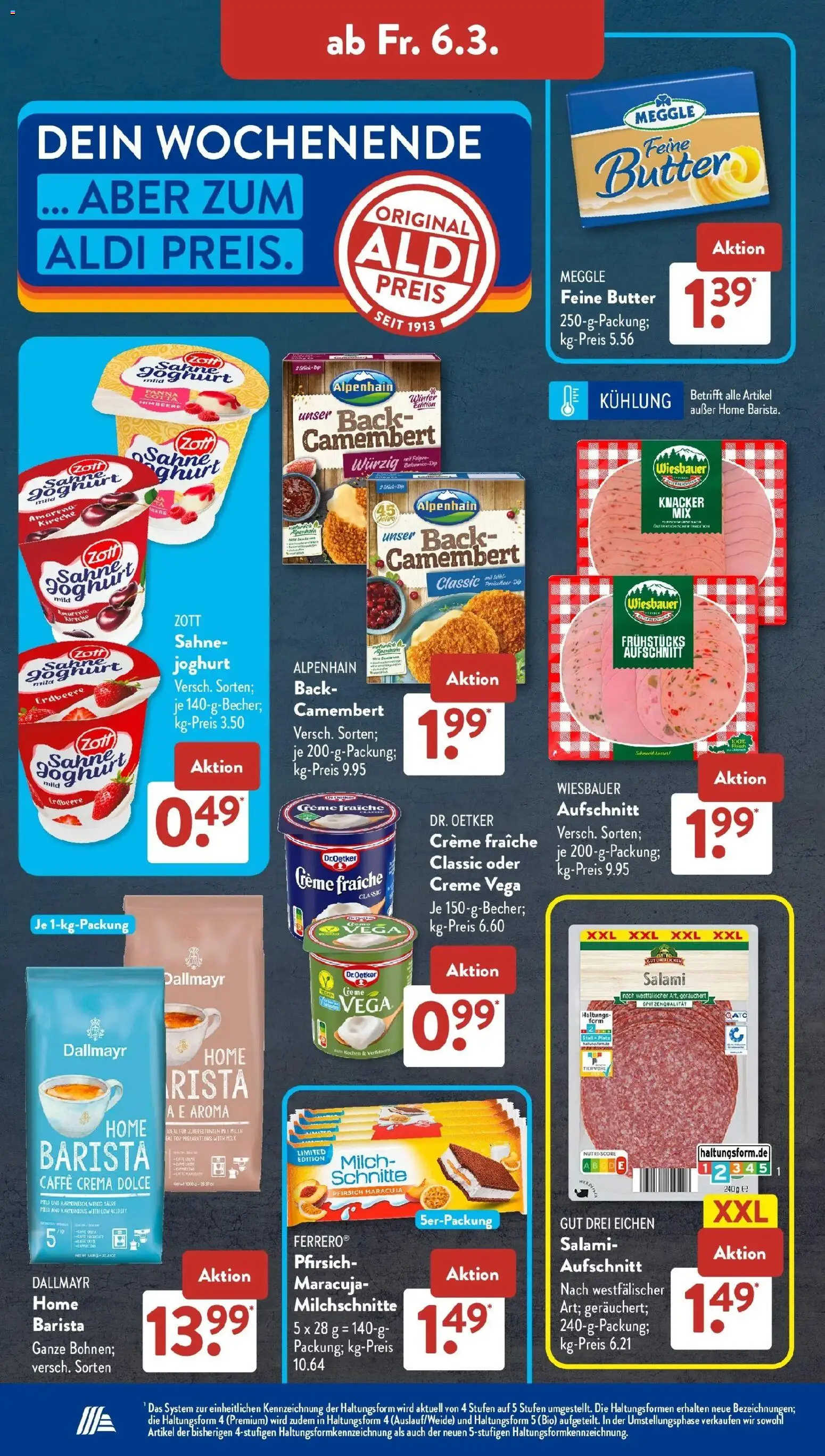 Aldi Süd Wochenangebote – gültig ab 02.03.2026 | Seite: 22 | Produkte: Milch, Butter, Pfirsich, Salami