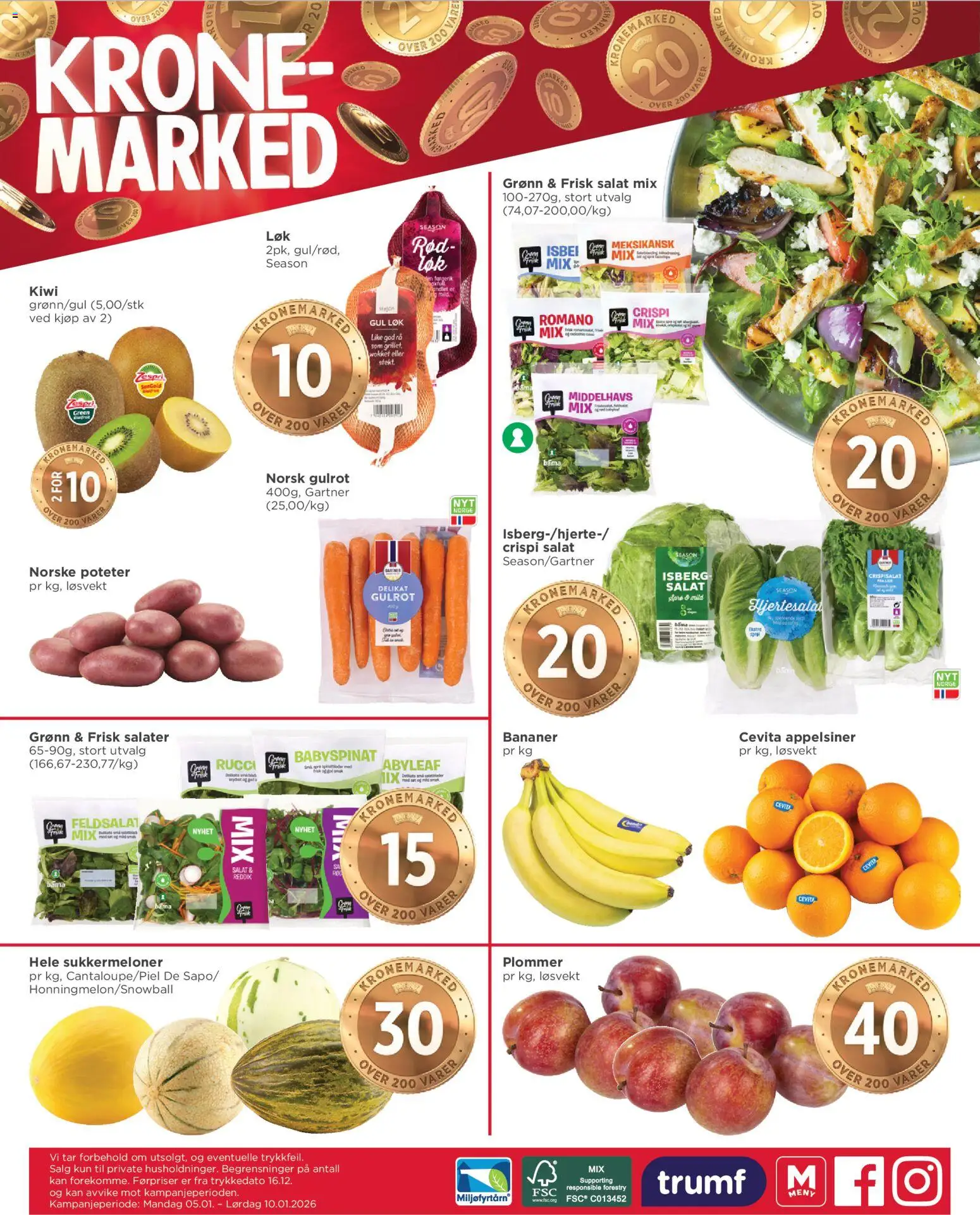 {H1} | Side: 8 | Produkter: Kiwi, Gulrot, Salat, Poteter